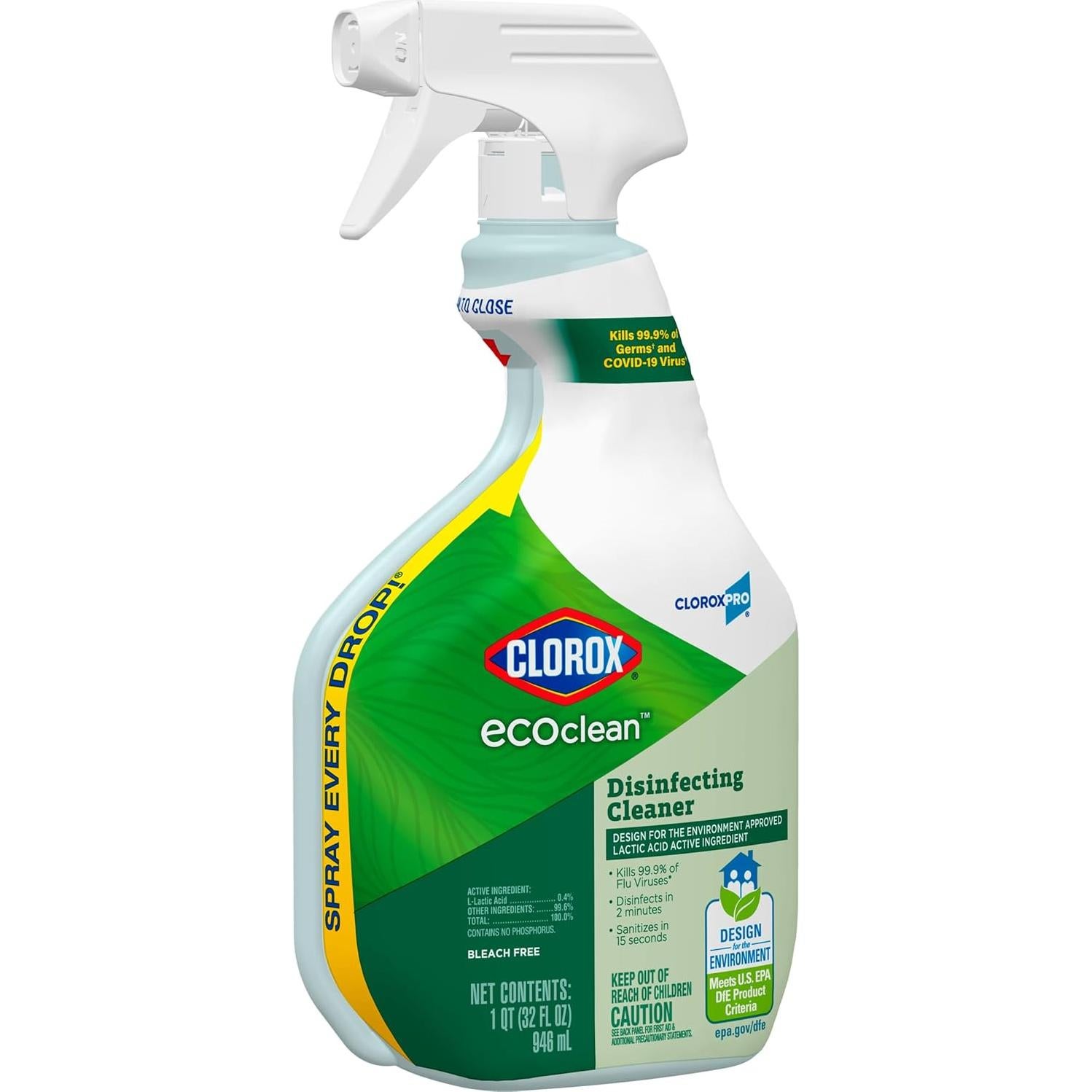 Limpiador Desinfectante Clorox EcoClean 0.95L Paquete de 9