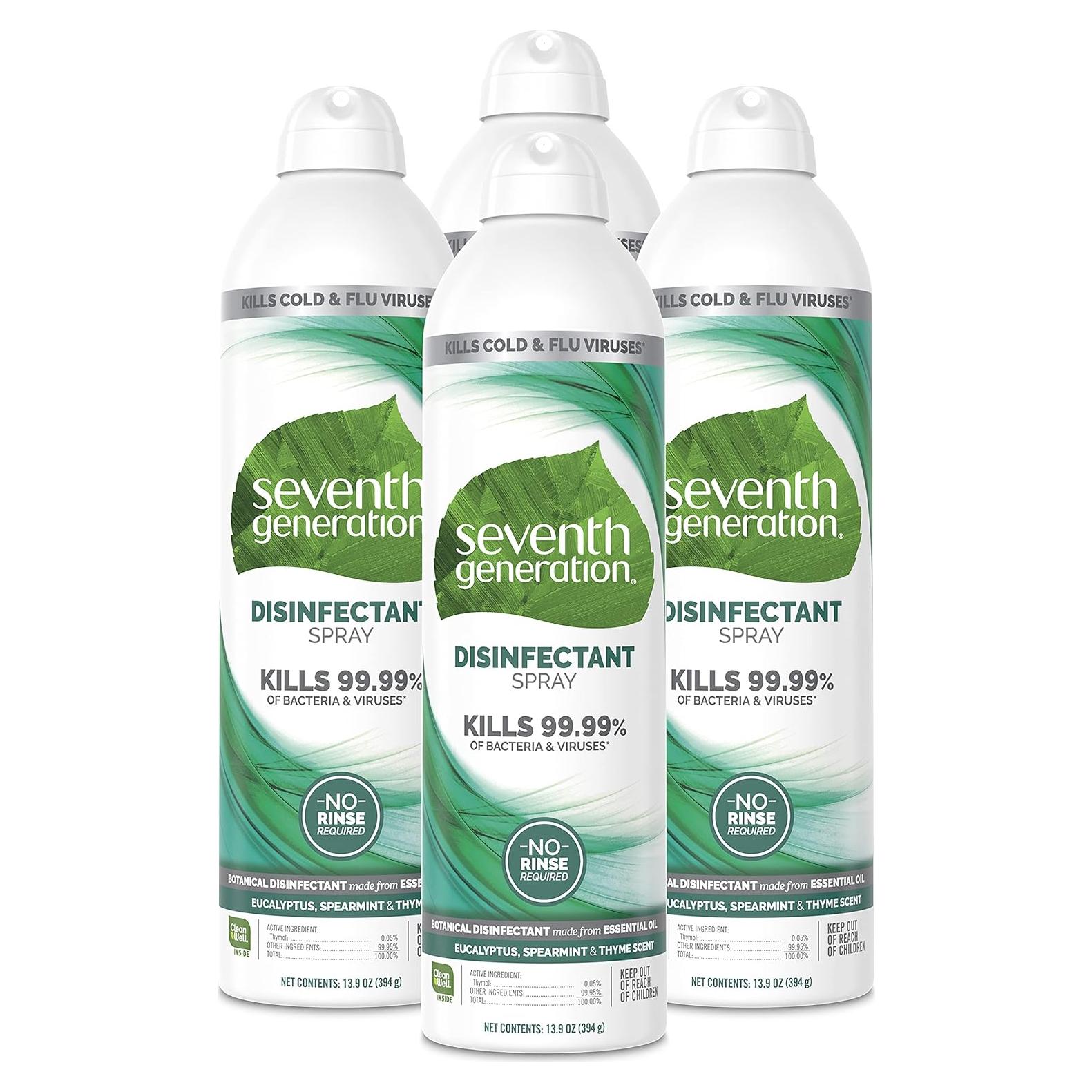 Spray Desinfectante Seventh Generation Eucalipto 4x185g