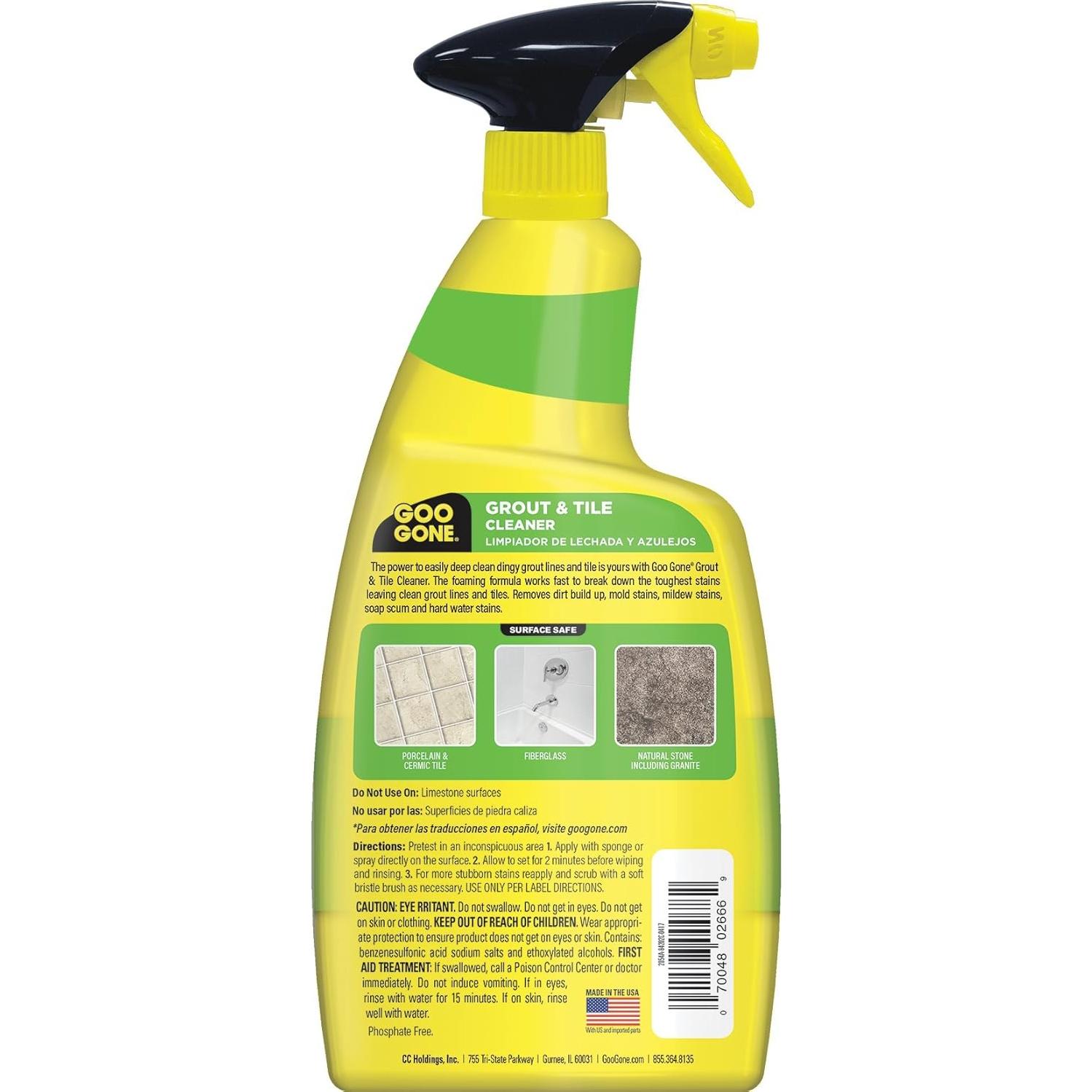 Goo Gone Limpiador de Lechada y Azulejos 0.83L - Paquete de 2