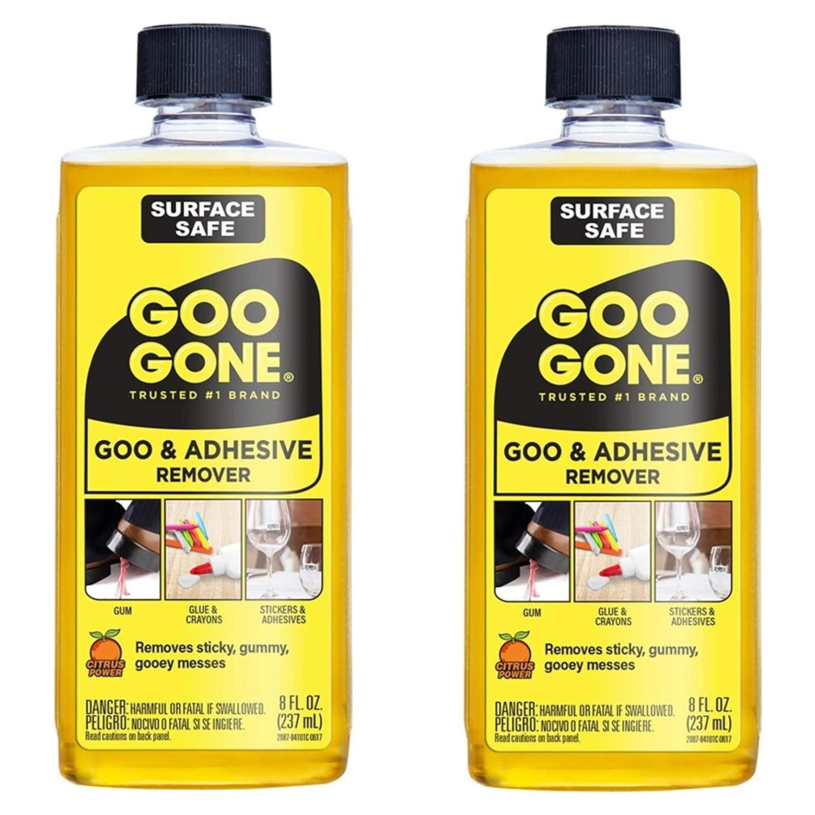 Goo Gone Original 8 Oz - Removedor de Adhesivos Seguro - Paquete de 2