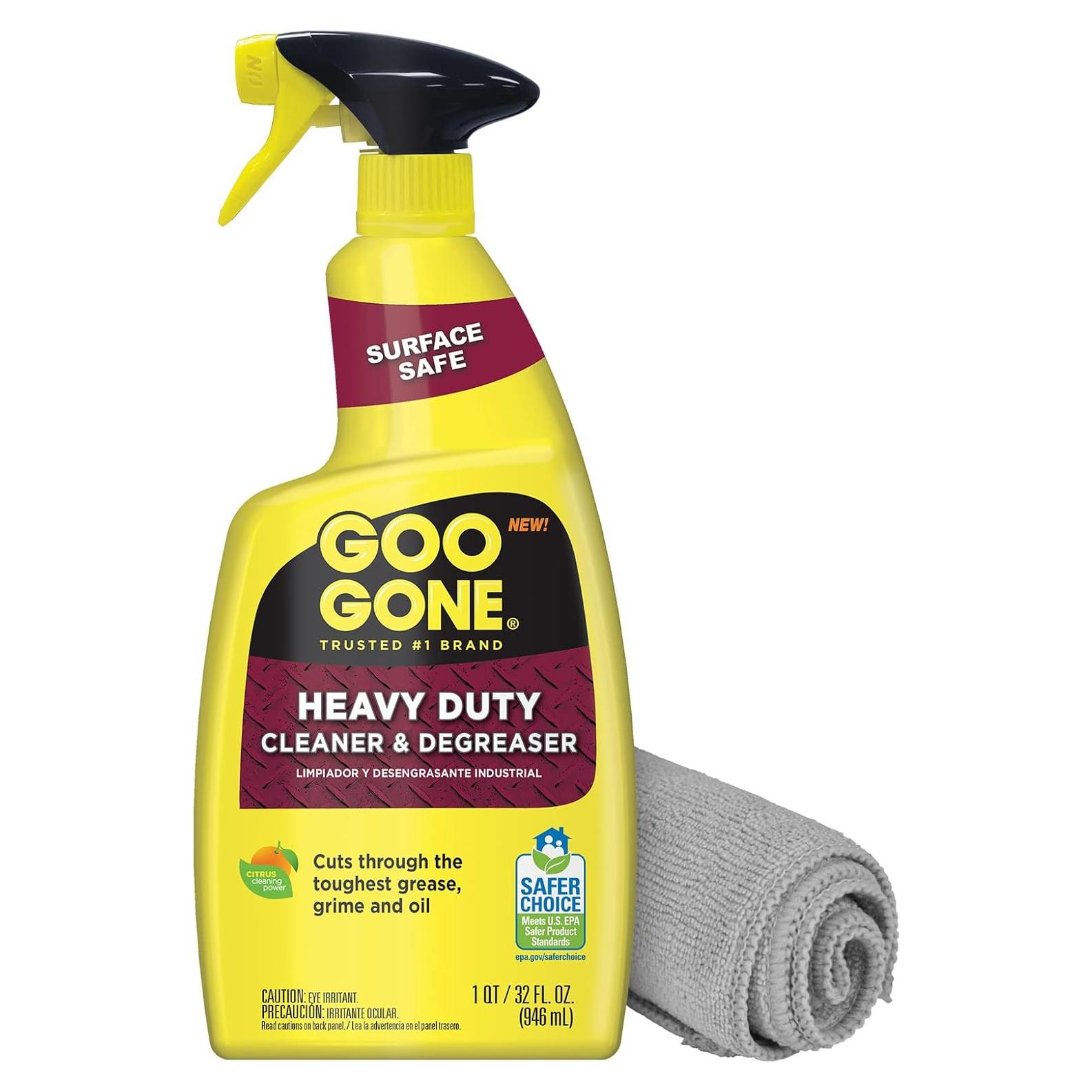 Goo Gone Limpiador y Desengrasante en Spray 946 ml + Paño Microfibra