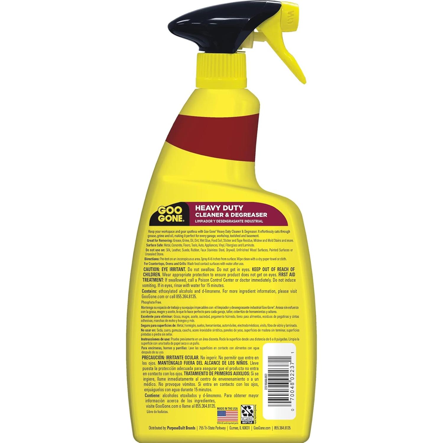 Goo Gone Limpiador y Desengrasante en Spray 946 ml + Paño Microfibra