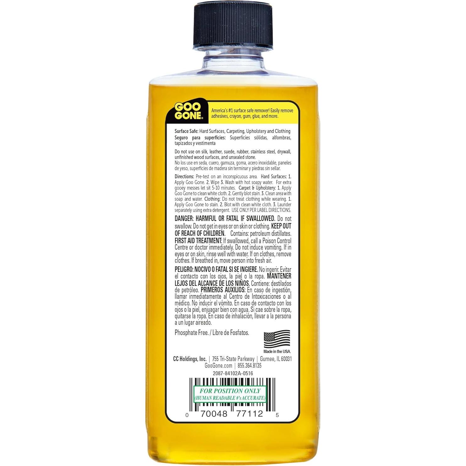 Limpiador Goo Gone 2087 Original 236.6 ml Aroma Cítricos - Paquete 12