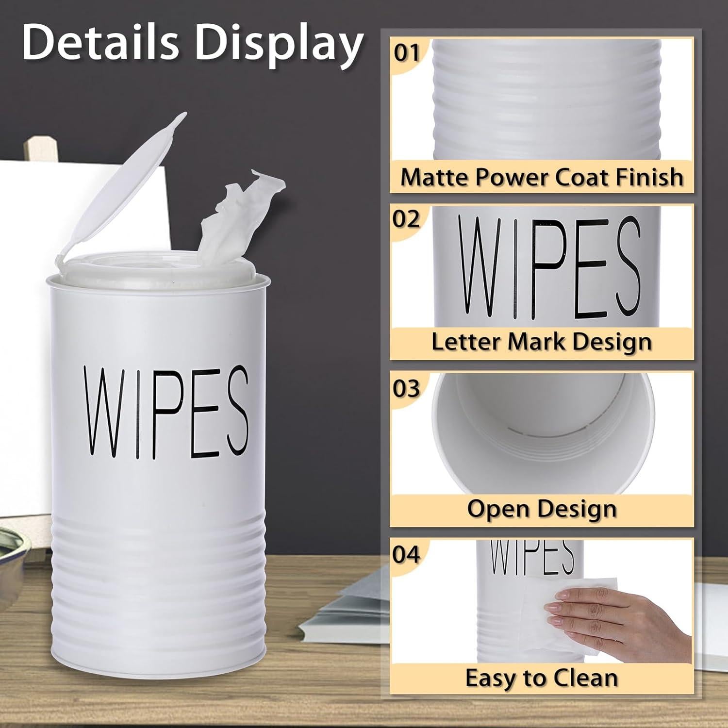 Dispensador de Toallitas Kokone Blanco de Hierro Galvanizado 21x12cm