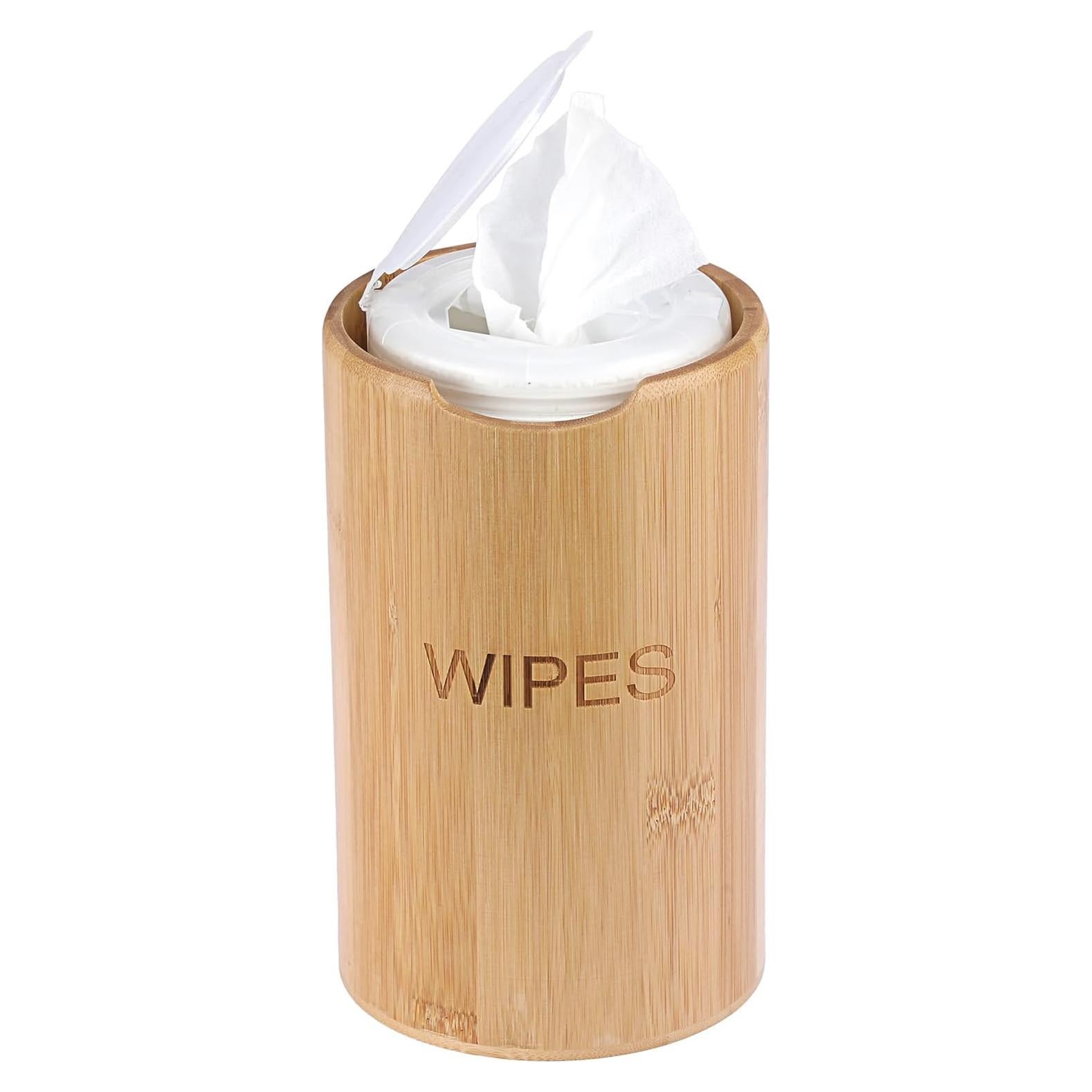 Dispensador de Toallitas de Bambú Kokone Estilo Campestre 21cm