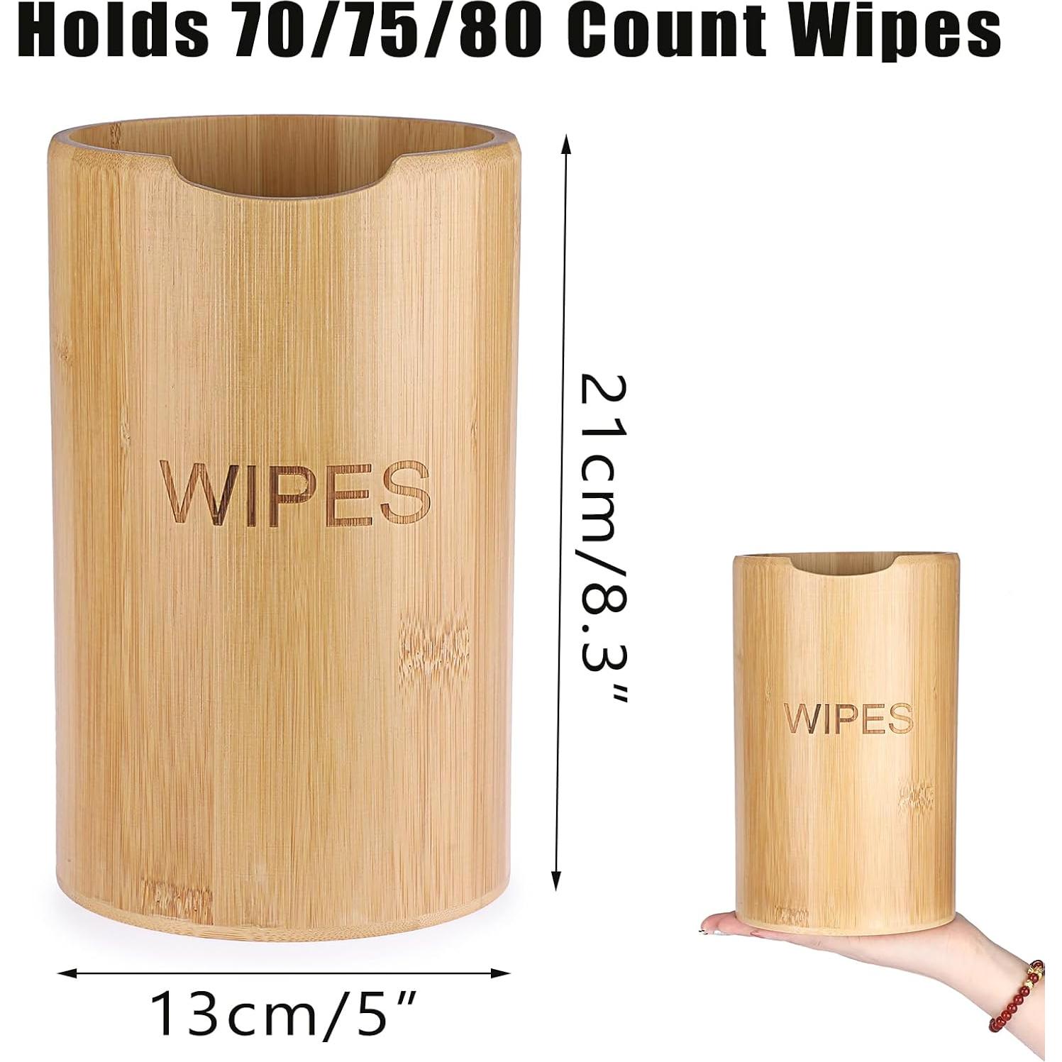 Dispensador de Toallitas de Bambú Kokone Estilo Campestre 21cm