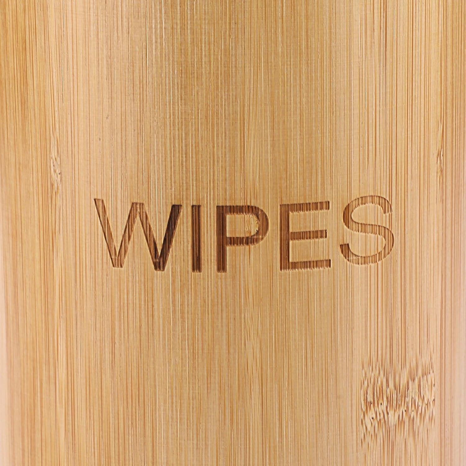 Dispensador de Toallitas de Bambú Kokone Estilo Campestre 21cm