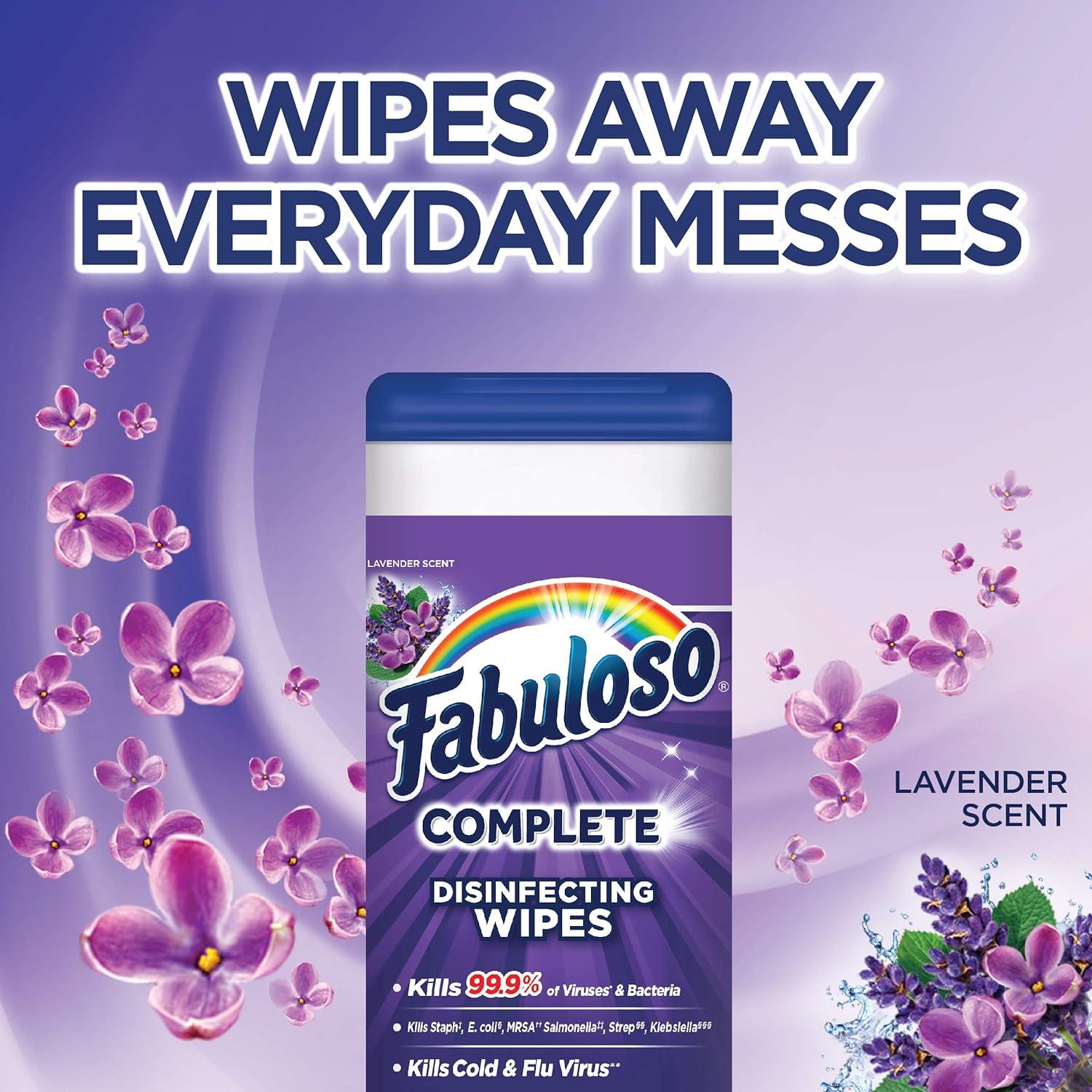 Toallitas Desinfectantes Fabuloso Complete Lavanda 288 Unidades
