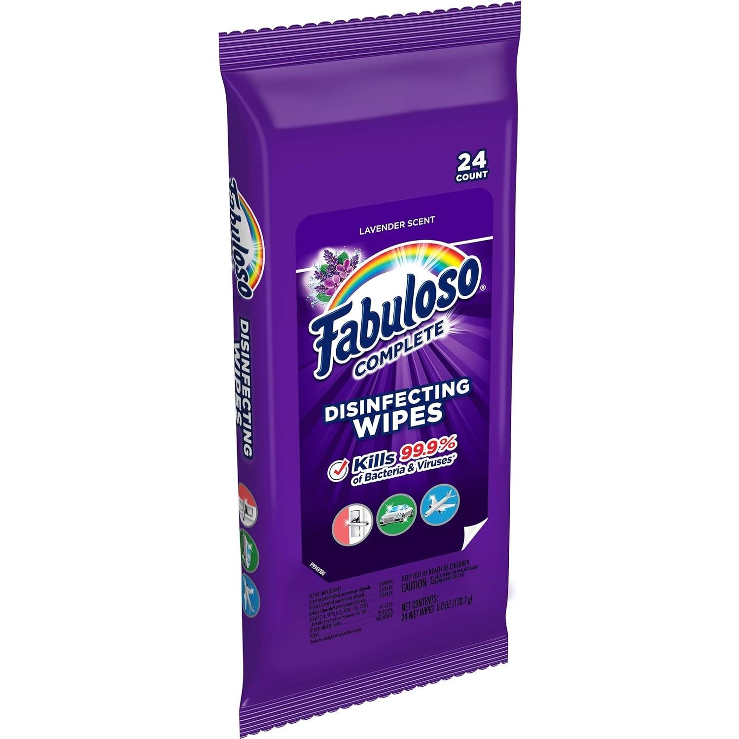 Toallitas Desinfectantes Fabuloso Complete Lavanda 288 Unidades