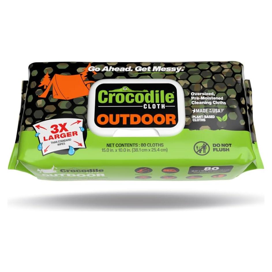 Toallitas de Limpieza para Exteriores Crocodile Cloth - 80 Unidades