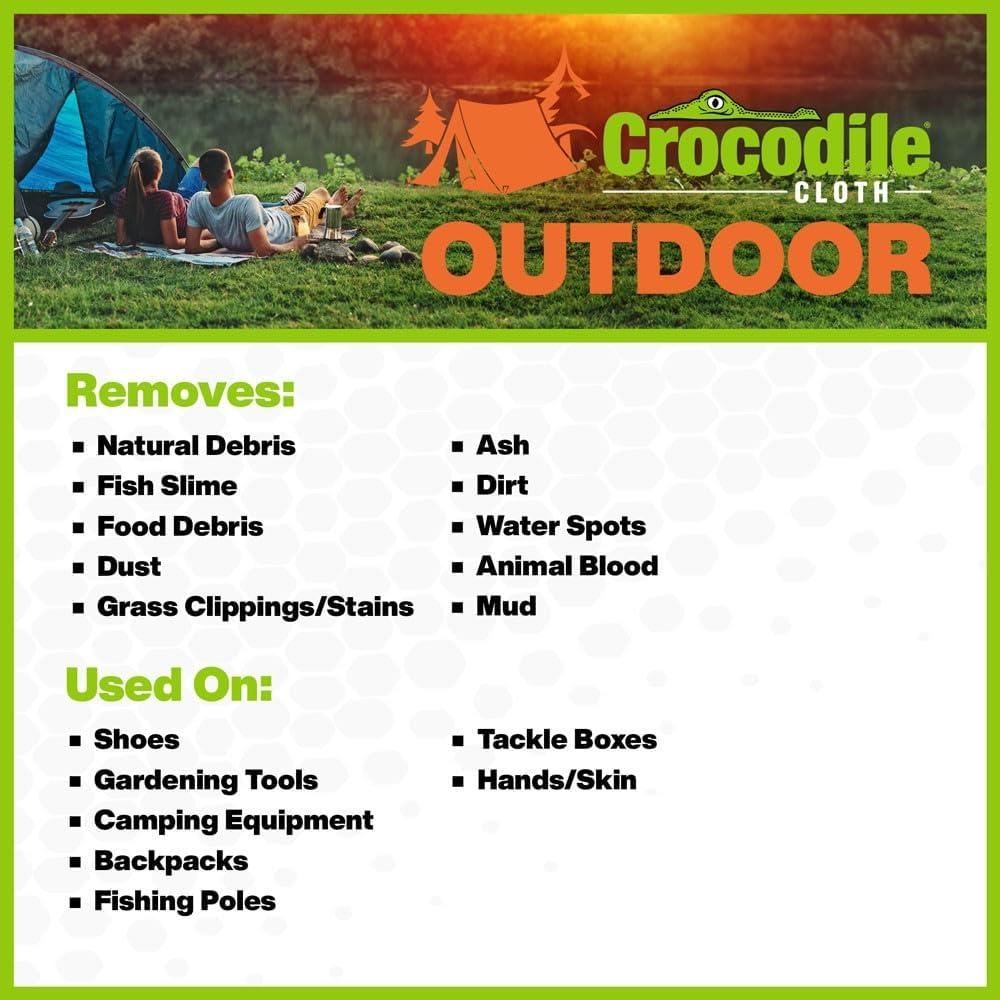 Toallitas de Limpieza para Exteriores Crocodile Cloth - 80 Unidades