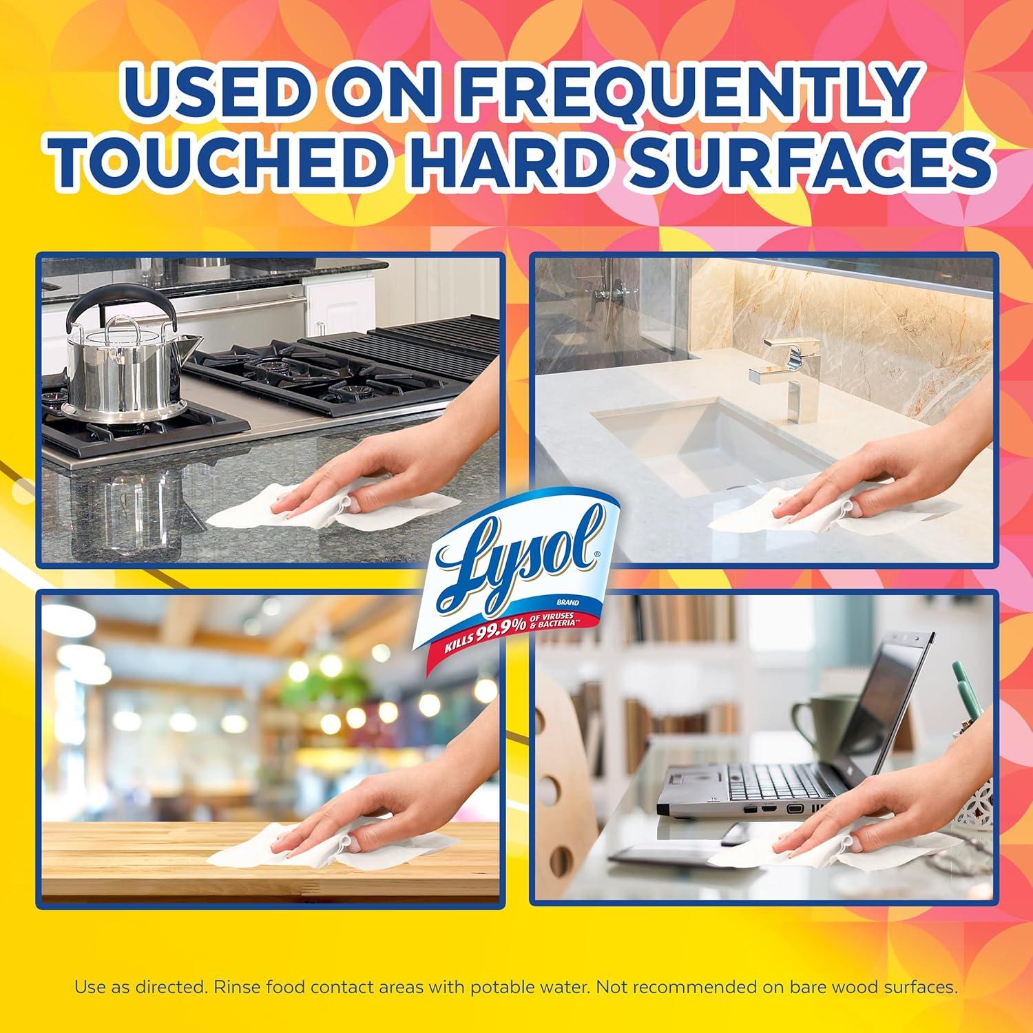 Toallitas desinfectantes Lysol 320 unidades, 4 paquetes