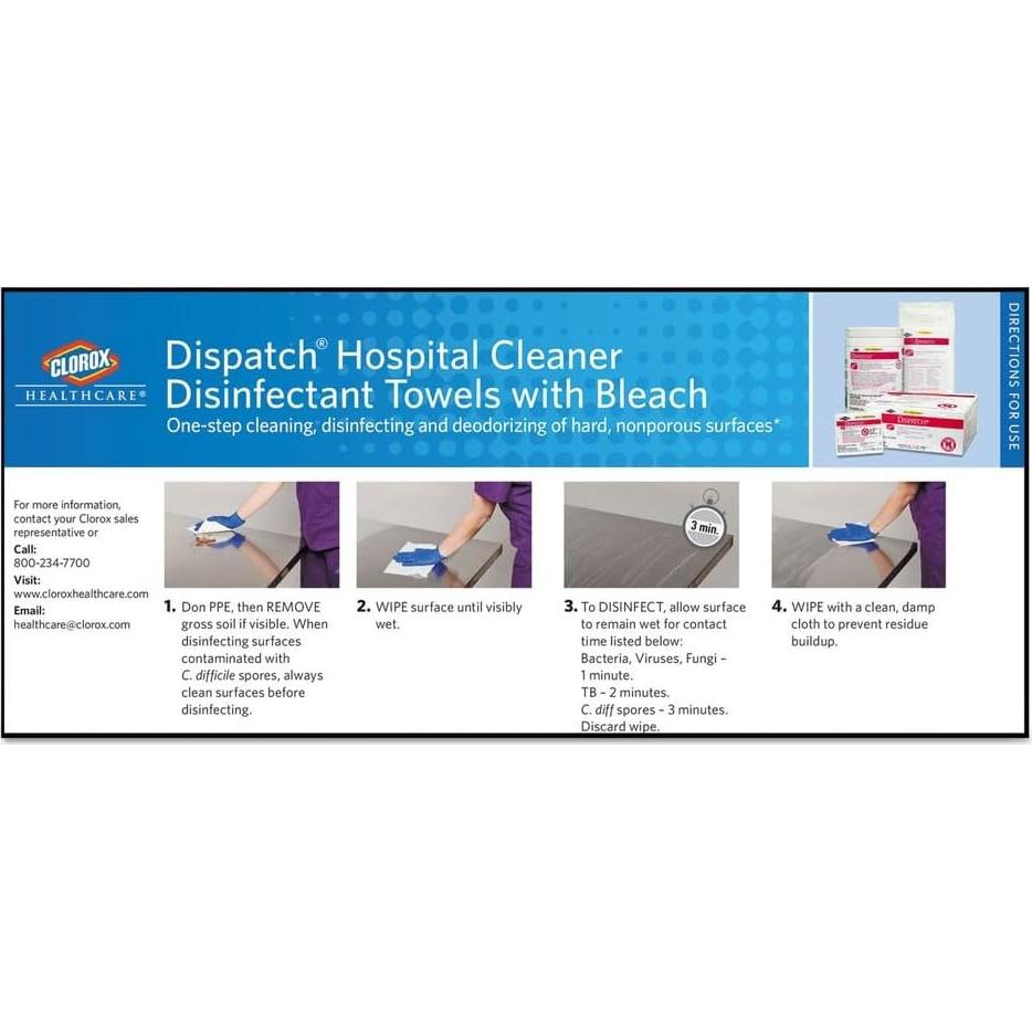 Toallitas Desinfectantes Clorox Healthcare 8 Caja 20.25x10.25 cm