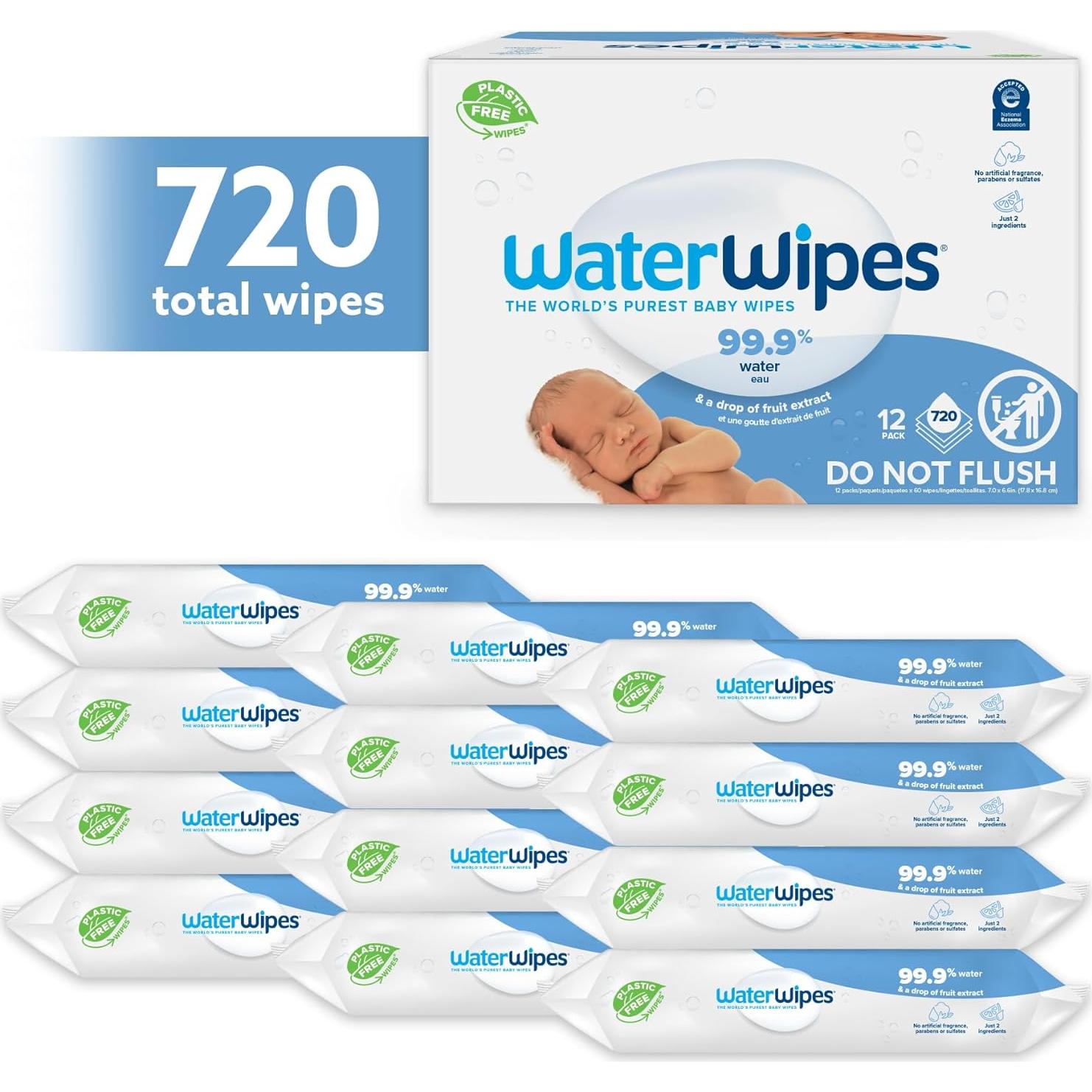 Toallitas Húmedas WaterWipes Sensitive+ 720 Unidades para Bebés