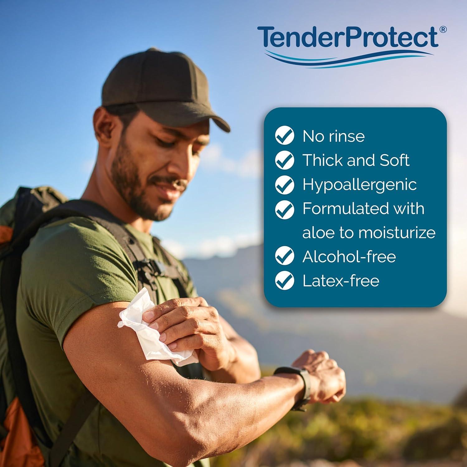 Toallitas Corporales XL TenderProtect 12 Ct Sin Enjuague Aloe