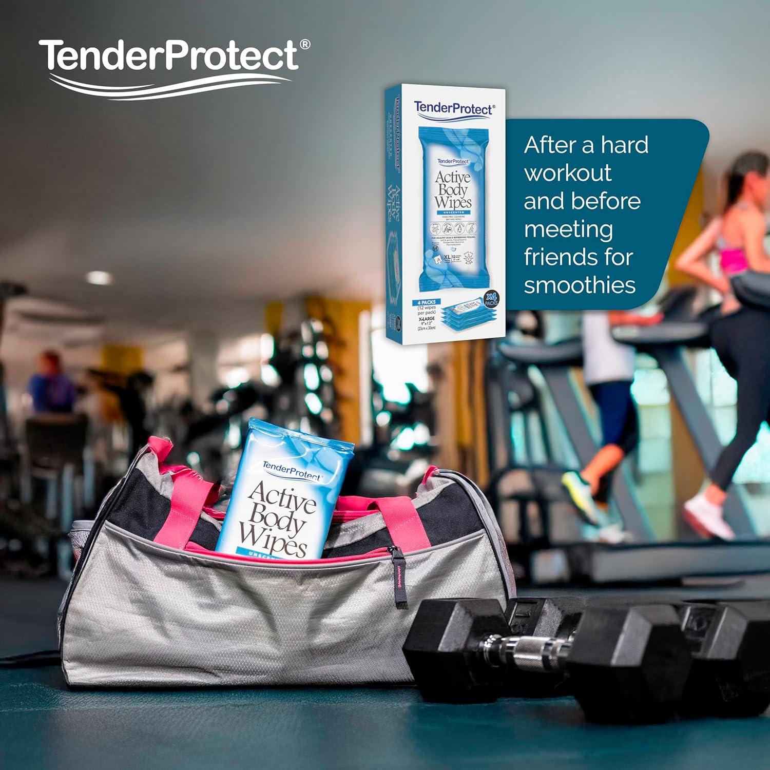 Toallitas Corporales XL TenderProtect 12 Ct Sin Enjuague Aloe