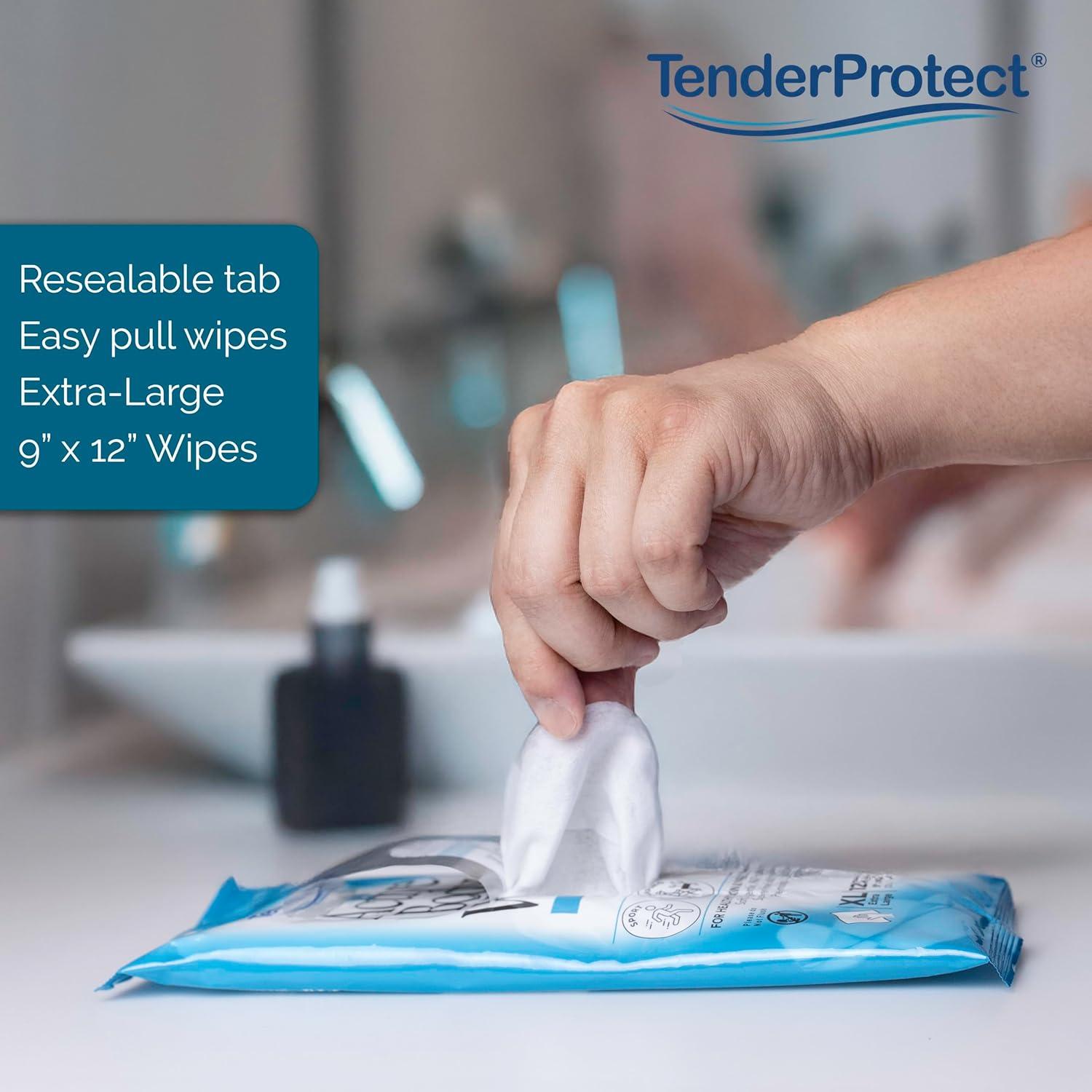 Toallitas Corporales XL TenderProtect 12 Ct Sin Enjuague Aloe