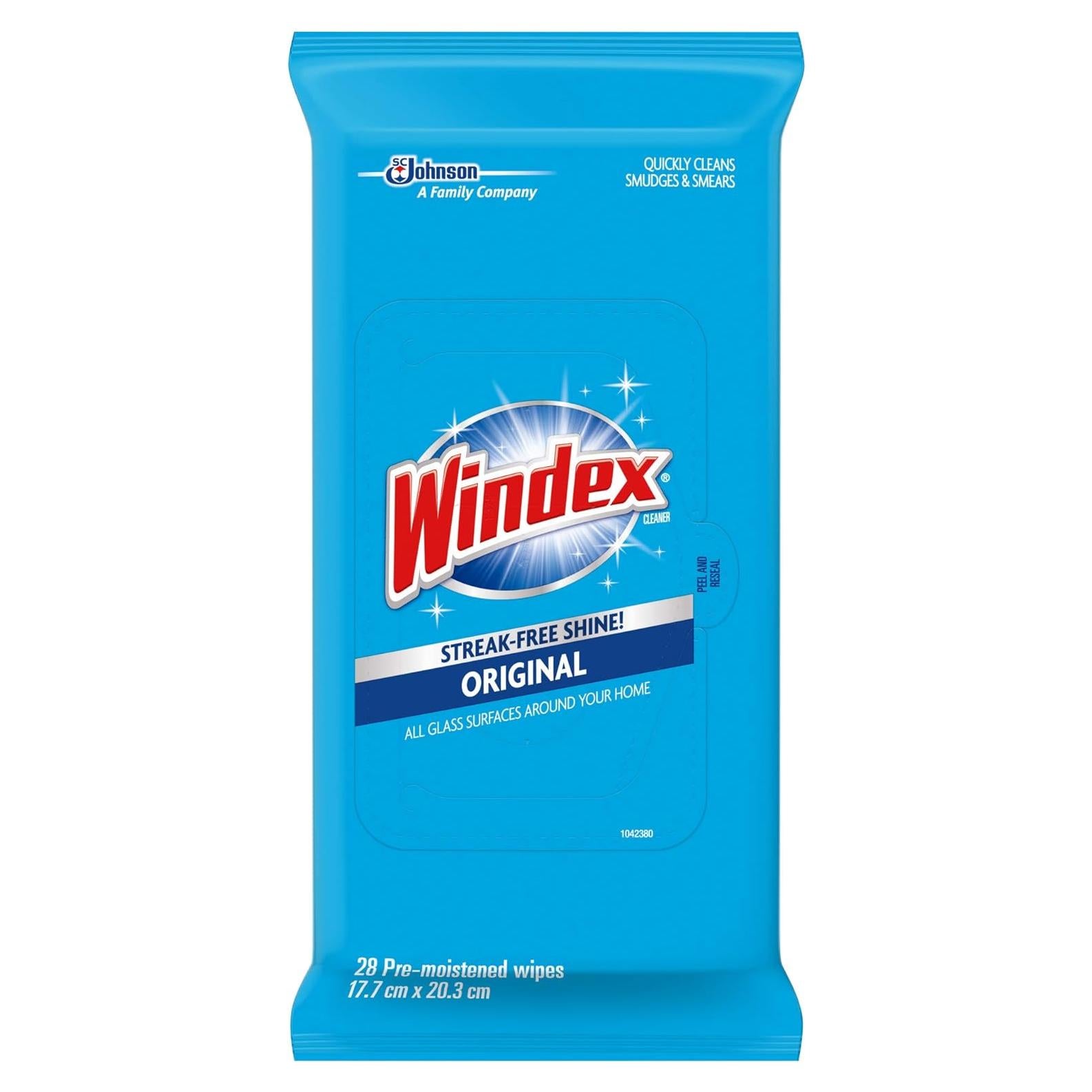 Toallitas de limpieza Windex para vidrio y superficies - 168 unidades