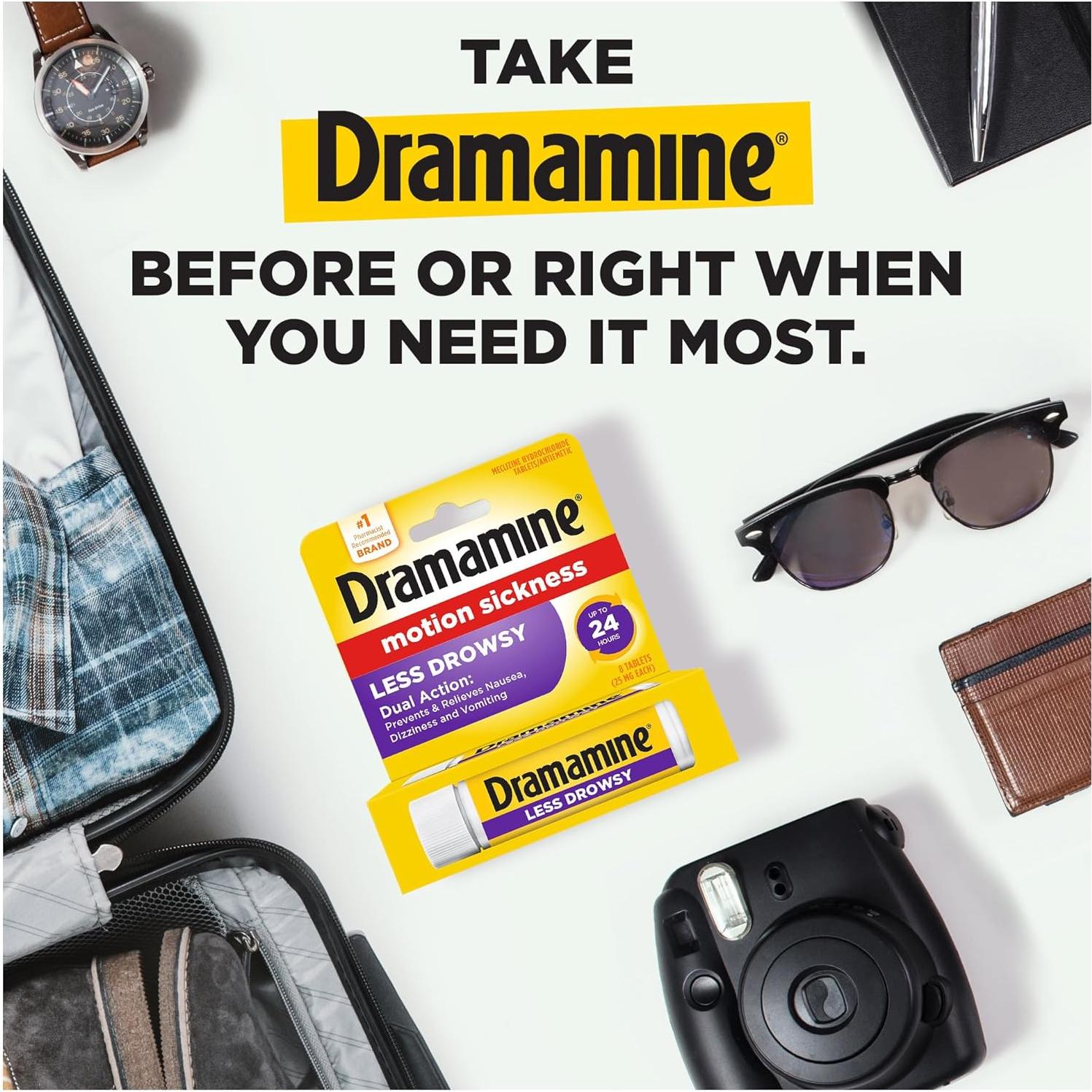 Toallitas de Mano Pro Clorox 20 Ct + Dramamine Alivio Mareo