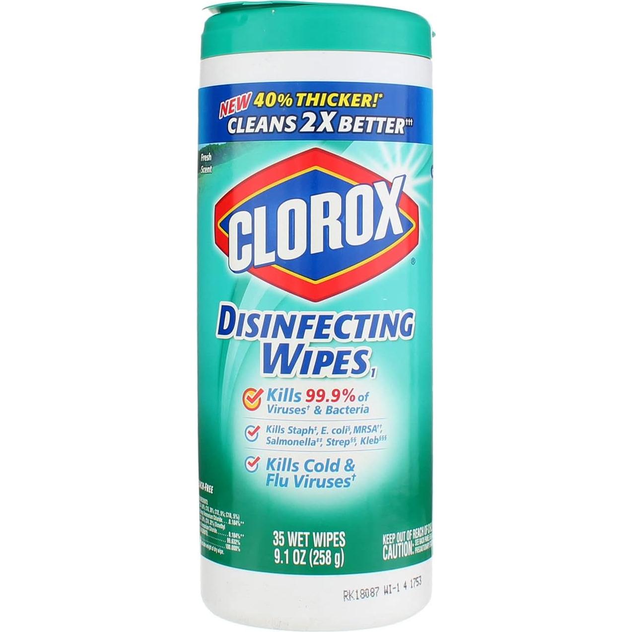 Toallitas Húmedas Desinfectantes Clorox Aroma Fresco 35 Unidades