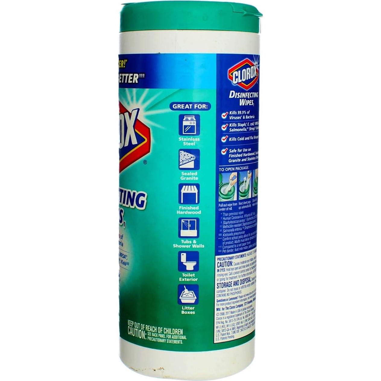 Toallitas Húmedas Desinfectantes Clorox Aroma Fresco 35 Unidades