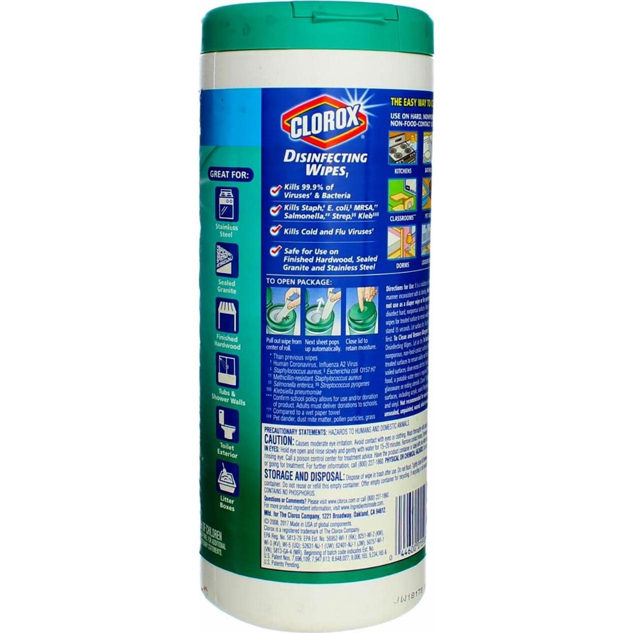 Toallitas Húmedas Desinfectantes Clorox Aroma Fresco 35 Unidades