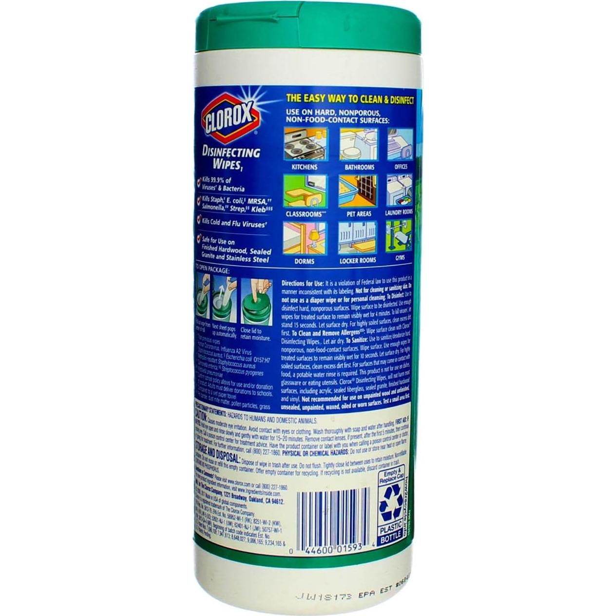 Toallitas Húmedas Desinfectantes Clorox Aroma Fresco 35 Unidades