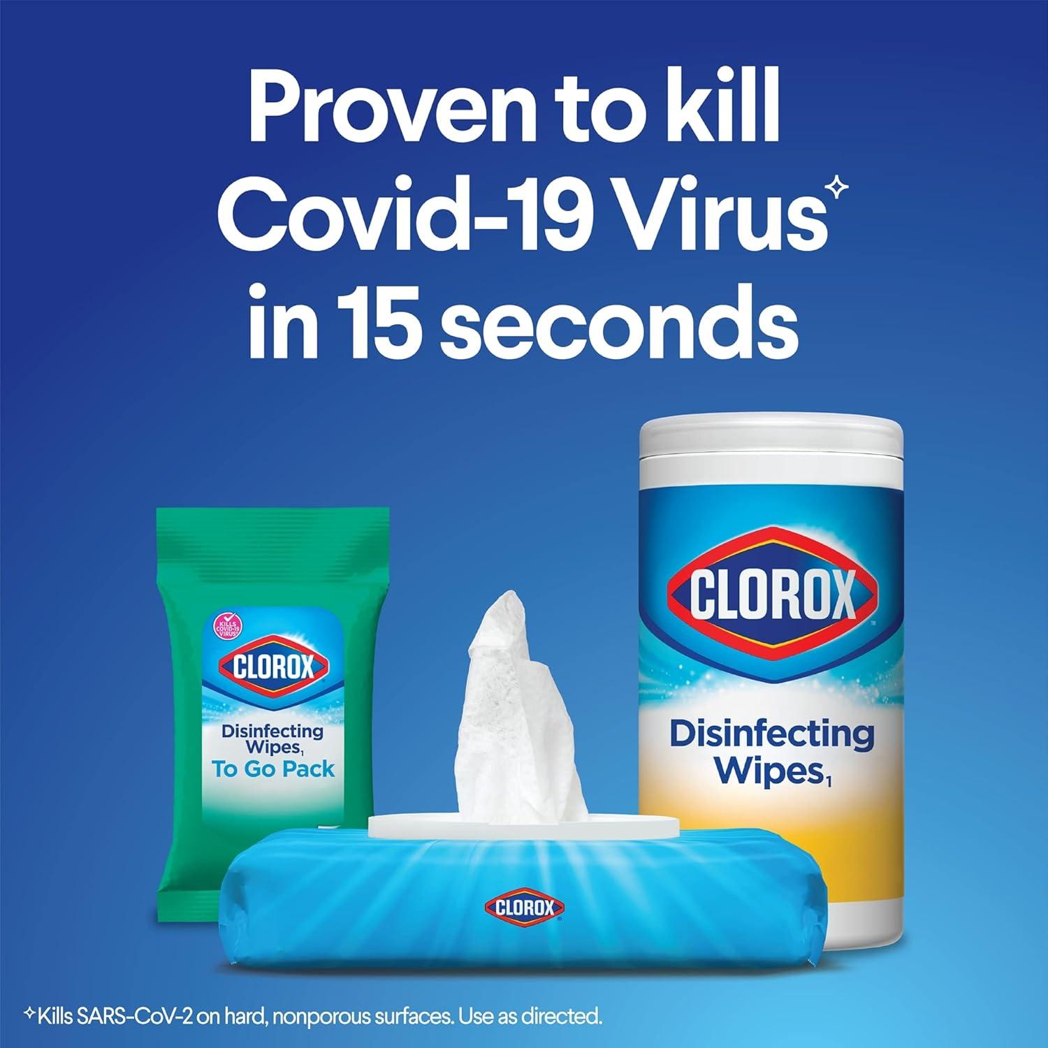 Toallitas Desinfectantes Clorox 24x9 y 3x75 unidades, Fragancias Frescas