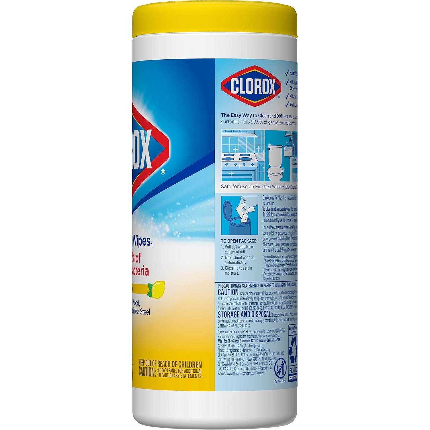 Toallitas Desinfectantes Clorox Sin Blanqueador 35 Unidades