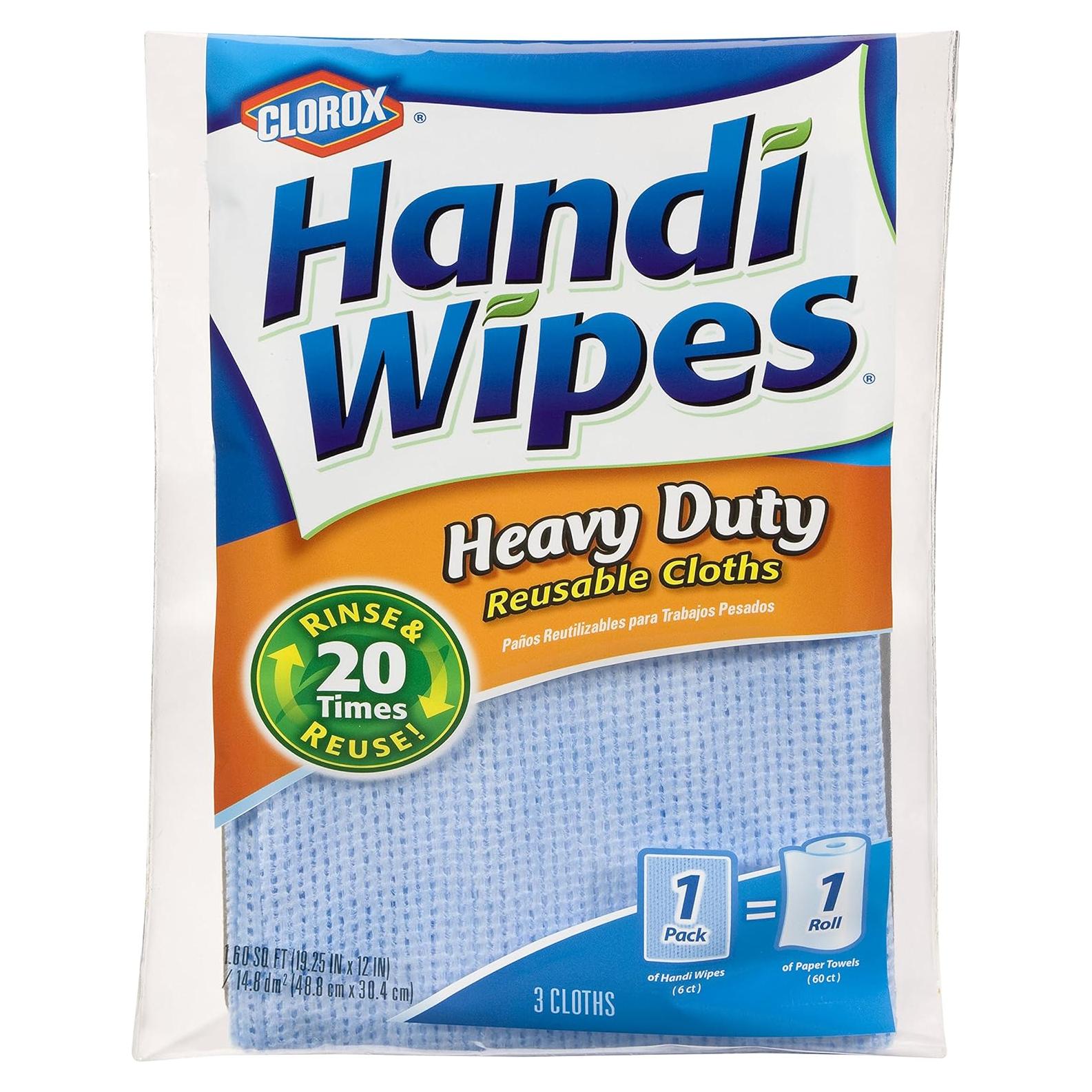 Toallitas Reutilizables Clorox Handi Wipes Pesadas - 12 Unidades