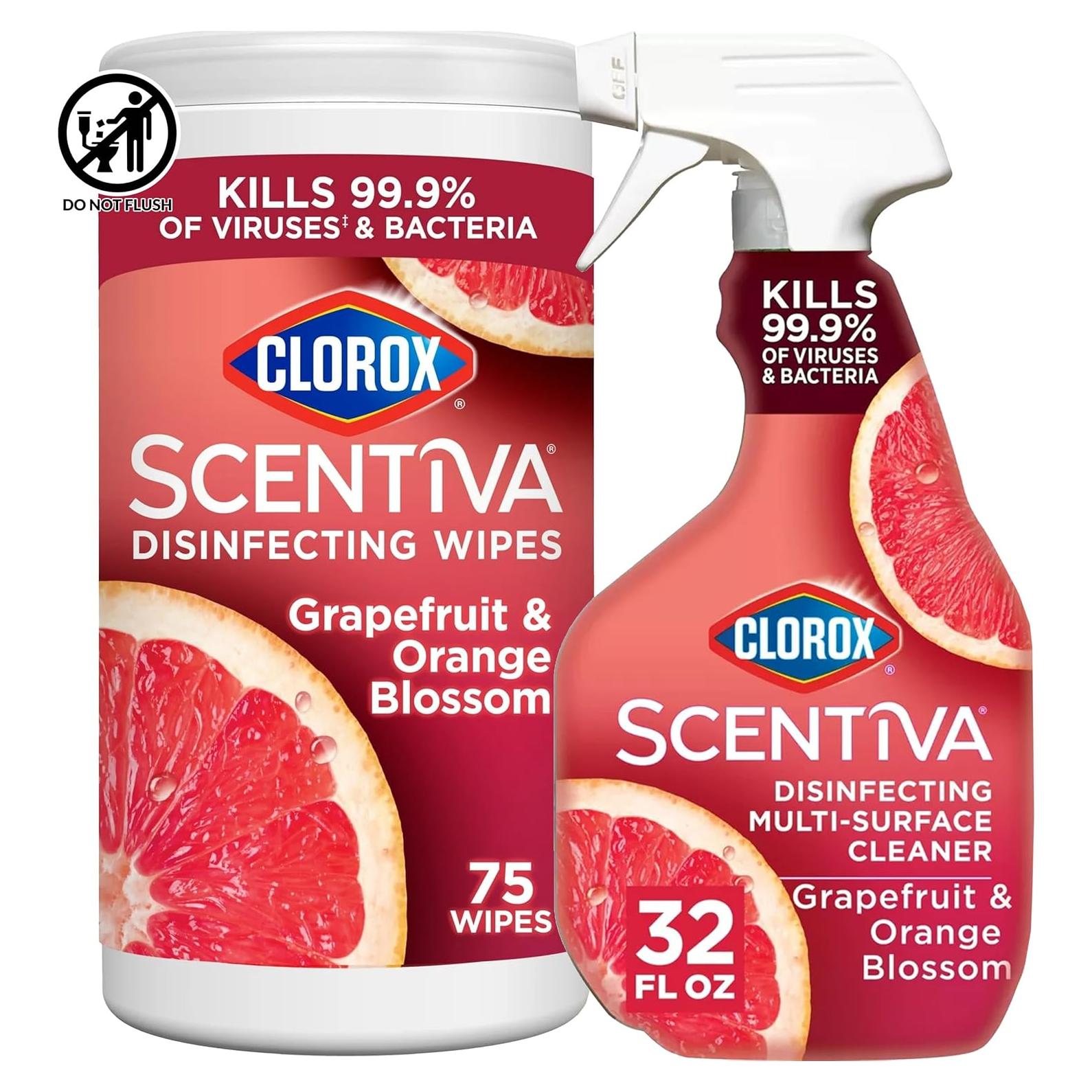 Clorox Limpiador Desinfectante Multi-Superficie Spray 0.95L y Toallitas 75 Unidades