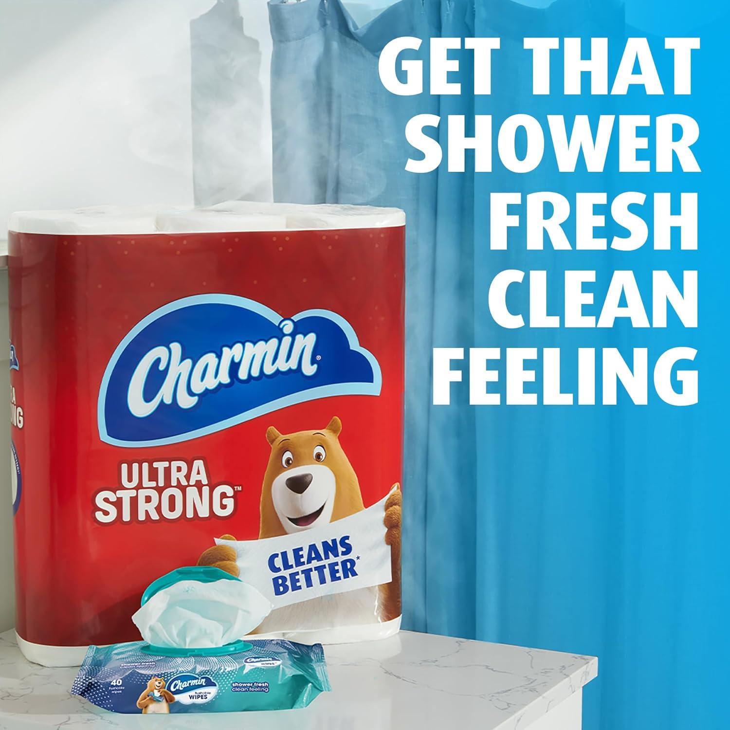 Toallitas Flushable Charmin 160 Unidades - 4 Paquetes de 40