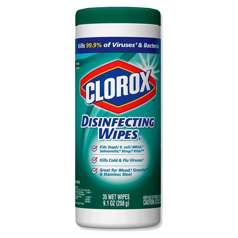 Toallitas Desinfectantes Clorox 35 Unidades 21.6x21.6 cm