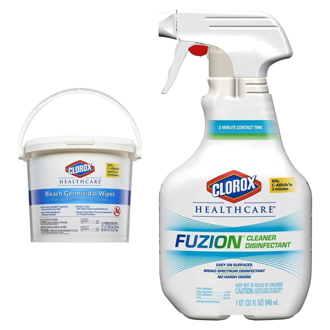 Toallitas Germicidas CloroxPro 110 Unidades + Spray Desinfectante 946ml