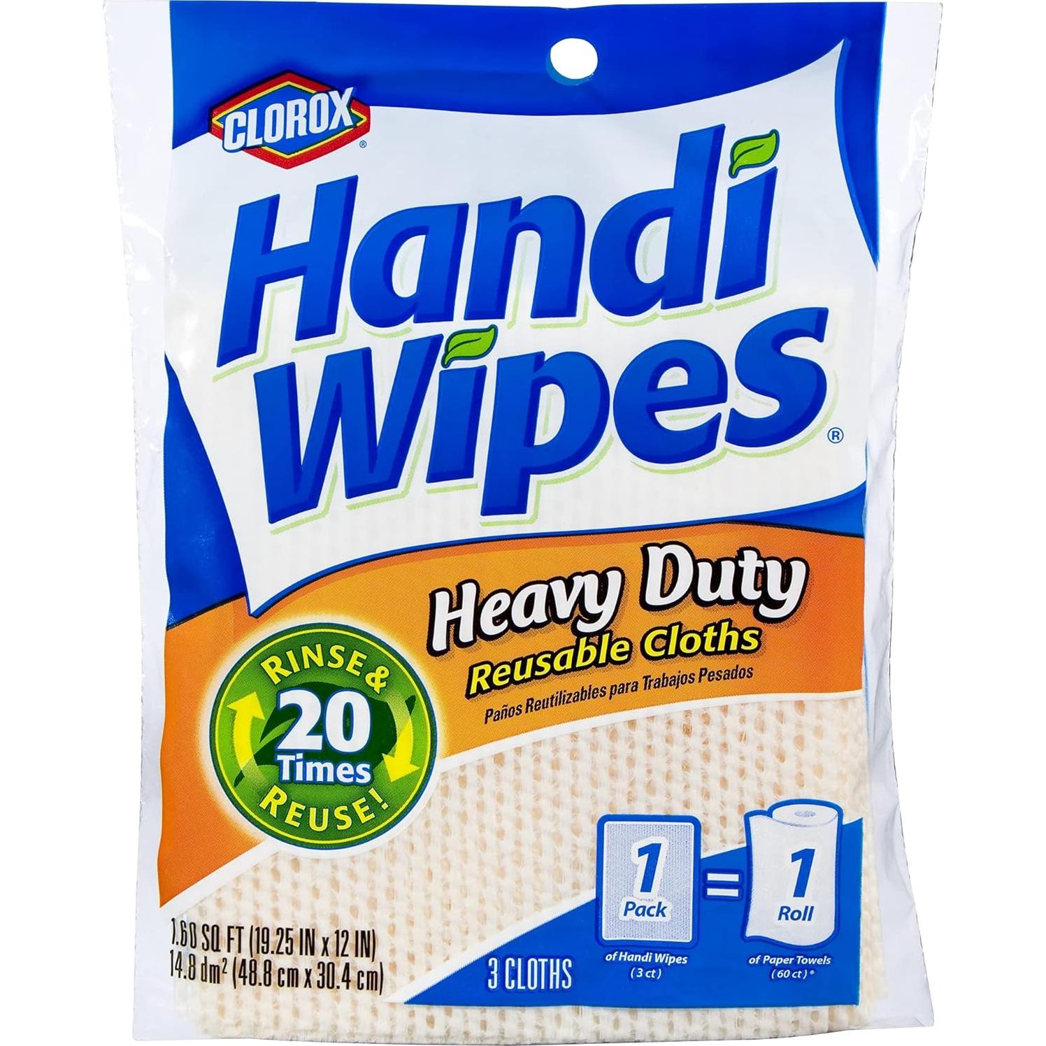 Toallitas de limpieza reutilizables Clorox Heavy Duty - Paquete de 6