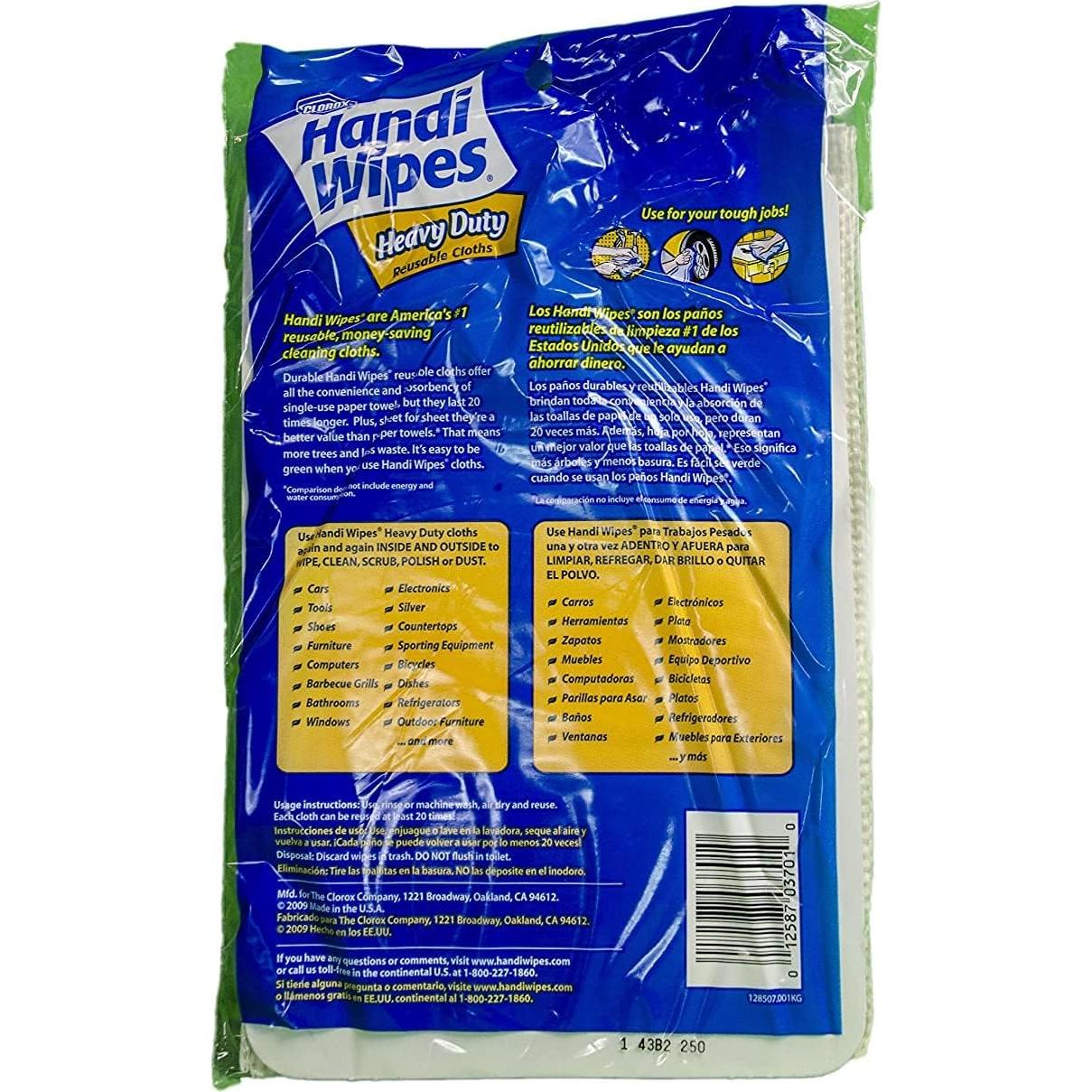 Toallitas de limpieza reutilizables Clorox Heavy Duty - Paquete de 6