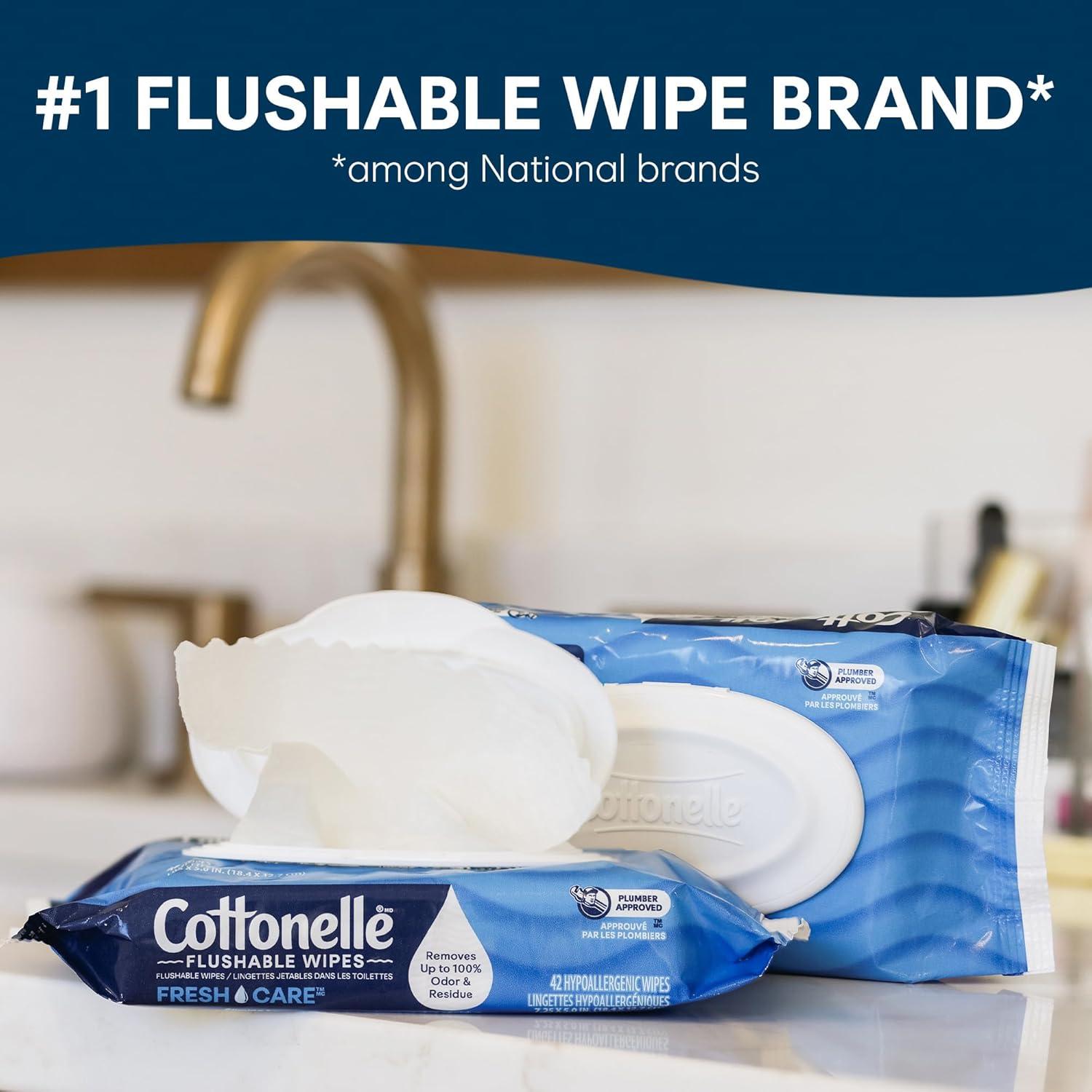 Toallitas Húmedas Desechables Cottonelle Fresh Feel - 8 Paquetes