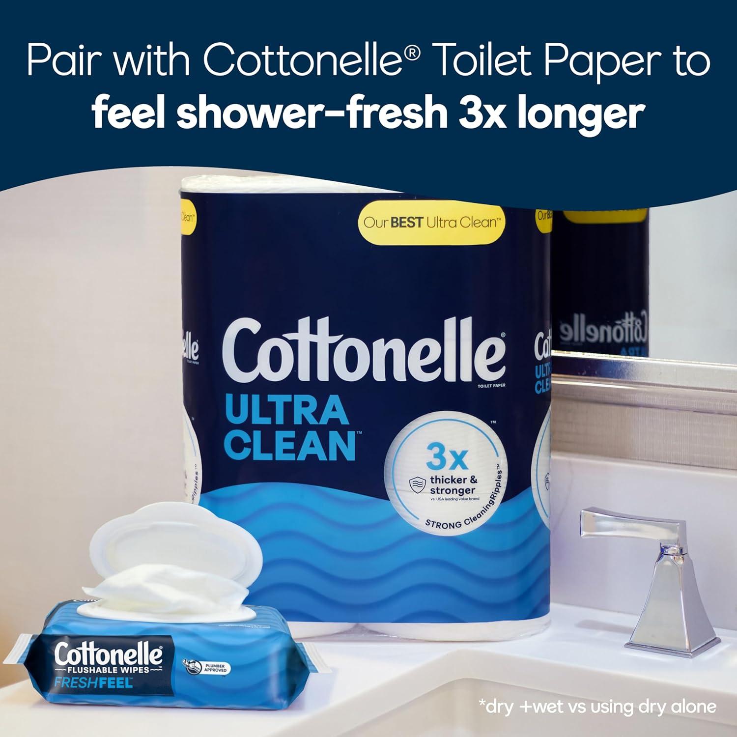 Toallitas Húmedas Desechables Cottonelle Fresh Feel - 8 Paquetes