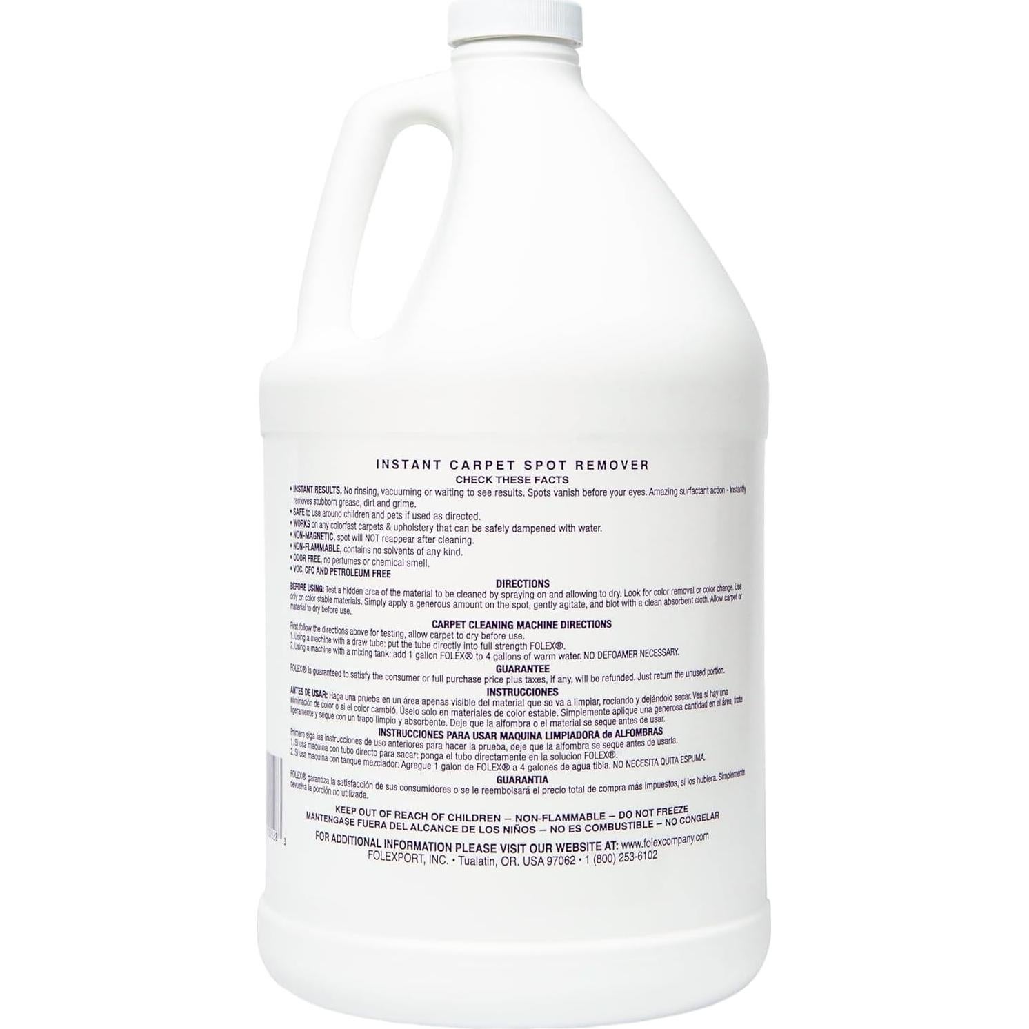 FOLEX Quitamanchas Instantáneo 3.78 L para Alfombras y Tapicería