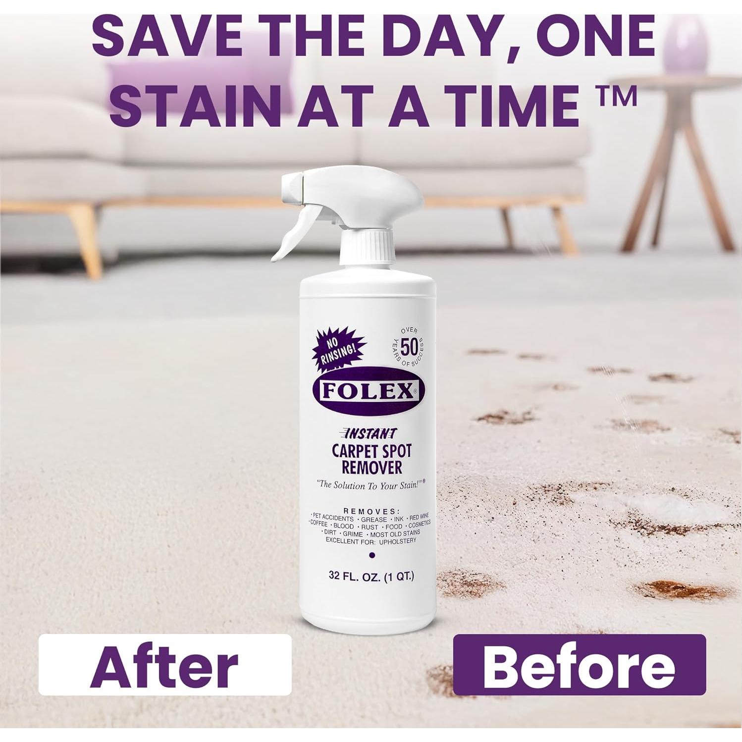 FOLEX Quitamanchas Instantáneo 3.78 L para Alfombras y Tapicería