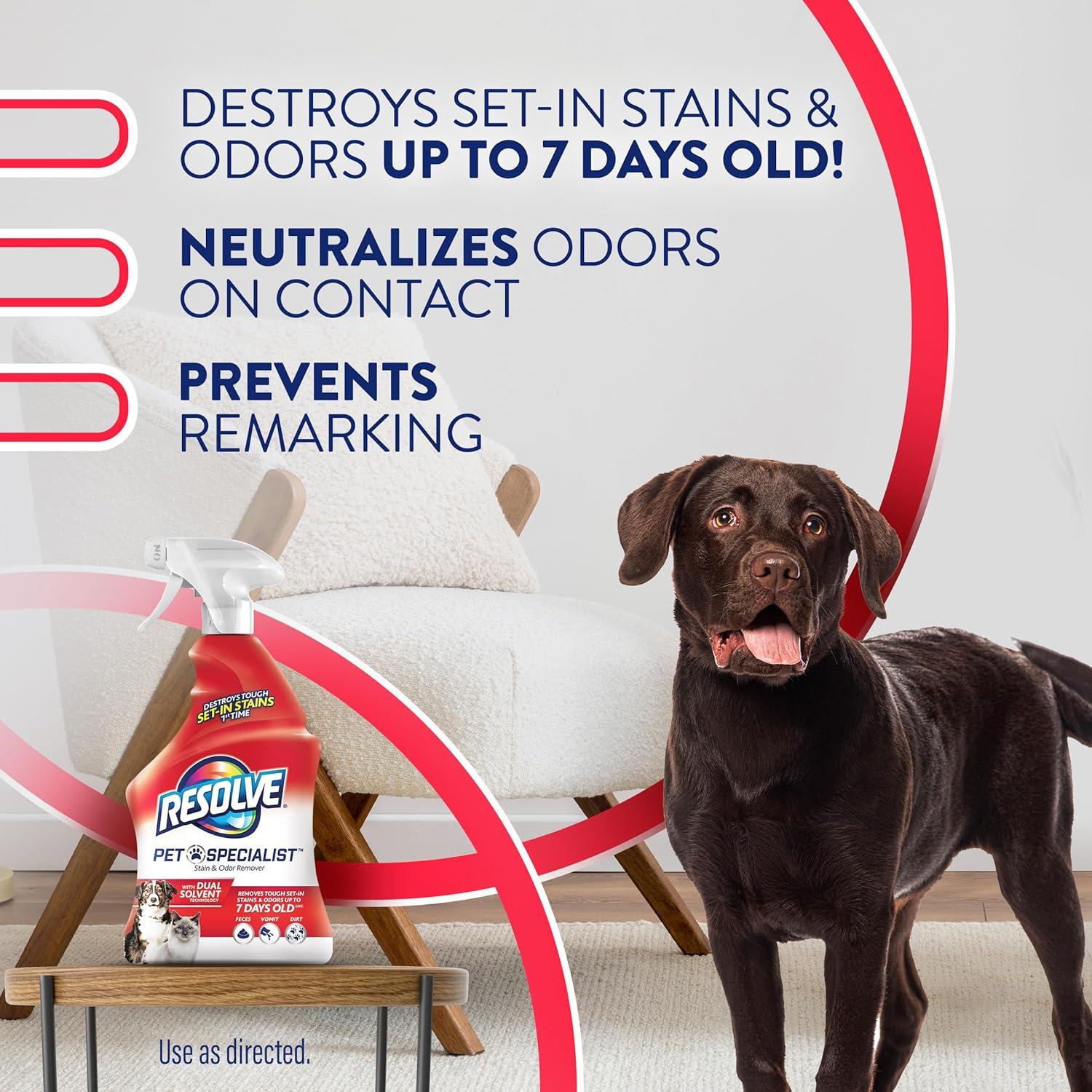 Spray Quitamanchas y Olores Resolve 650 ml para Mascotas