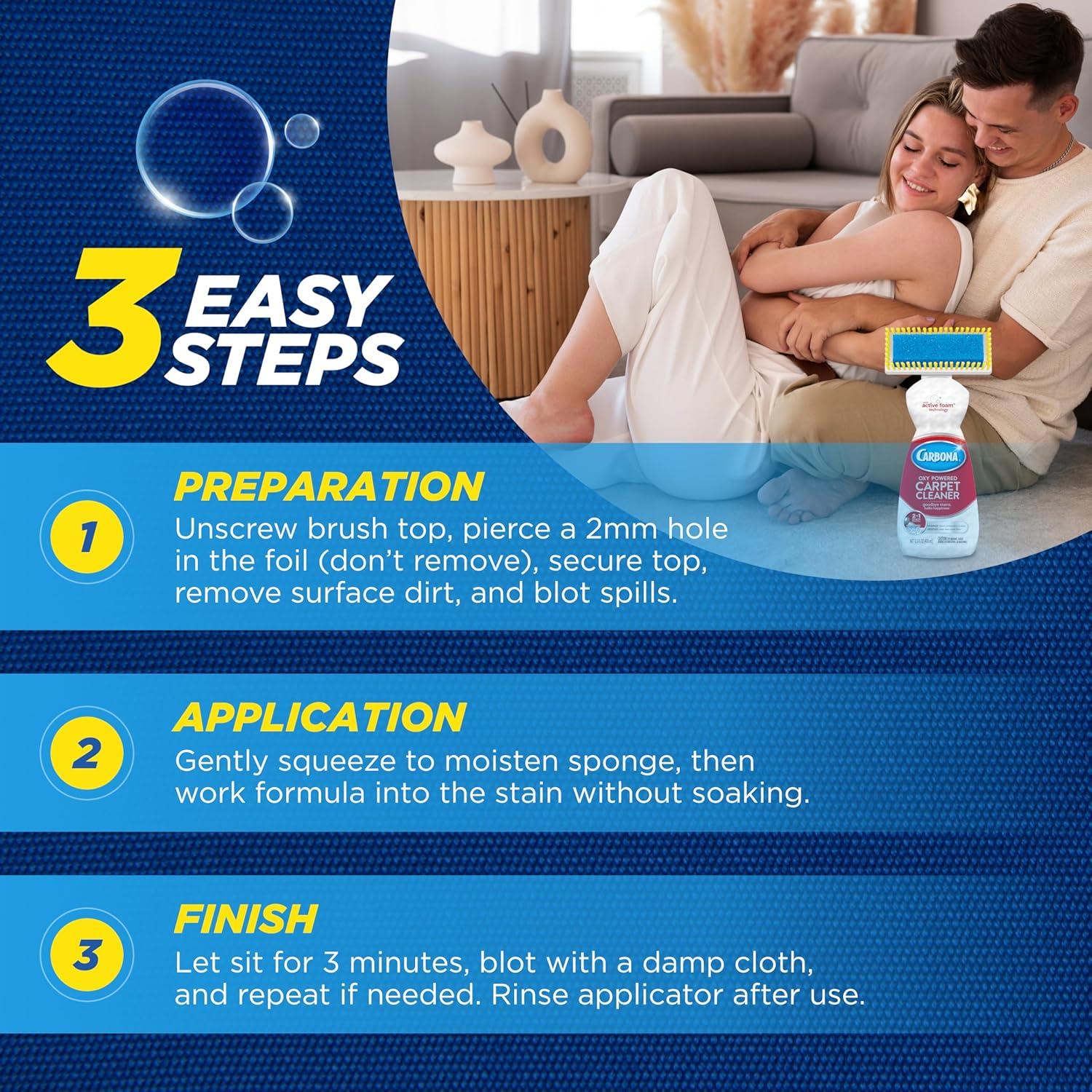 Limpiador de Alfombras Carbona 400 ml | Espuma Potenciada por Oxígeno