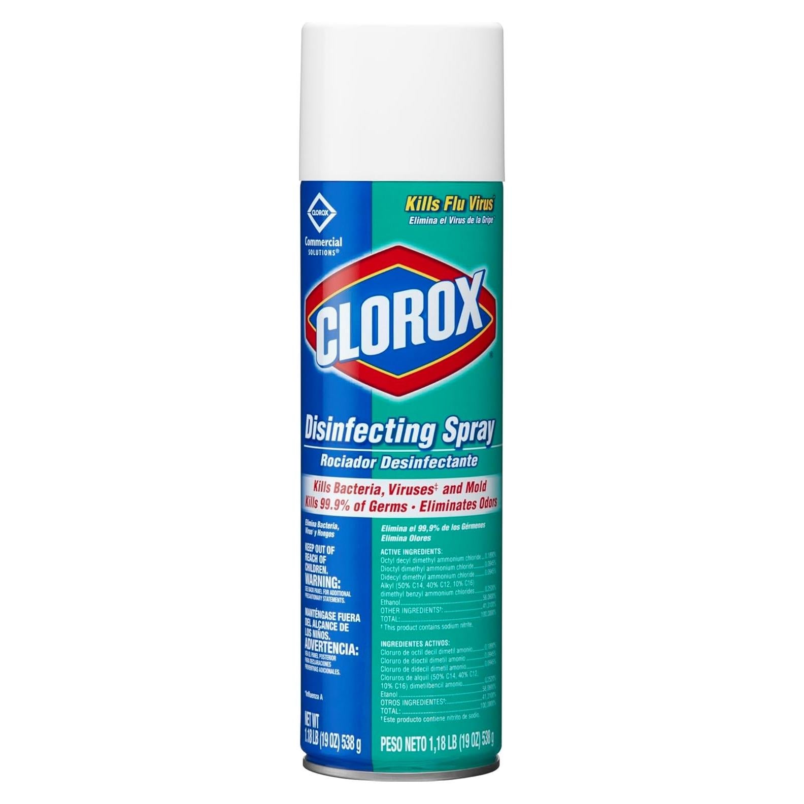 Spray Desinfectante Clorox 539g - Elimina gérmenes y olores