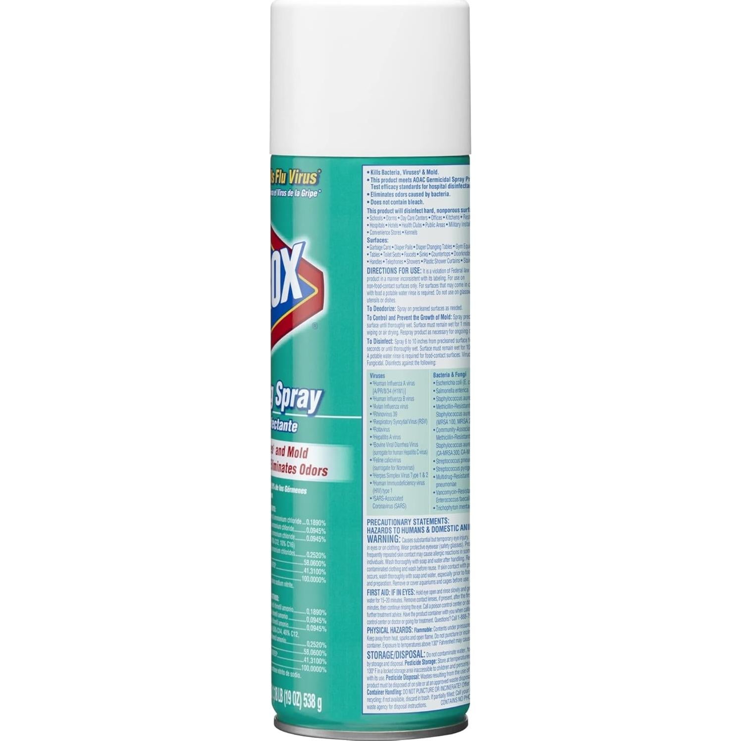 Spray Desinfectante Clorox 539g - Elimina gérmenes y olores