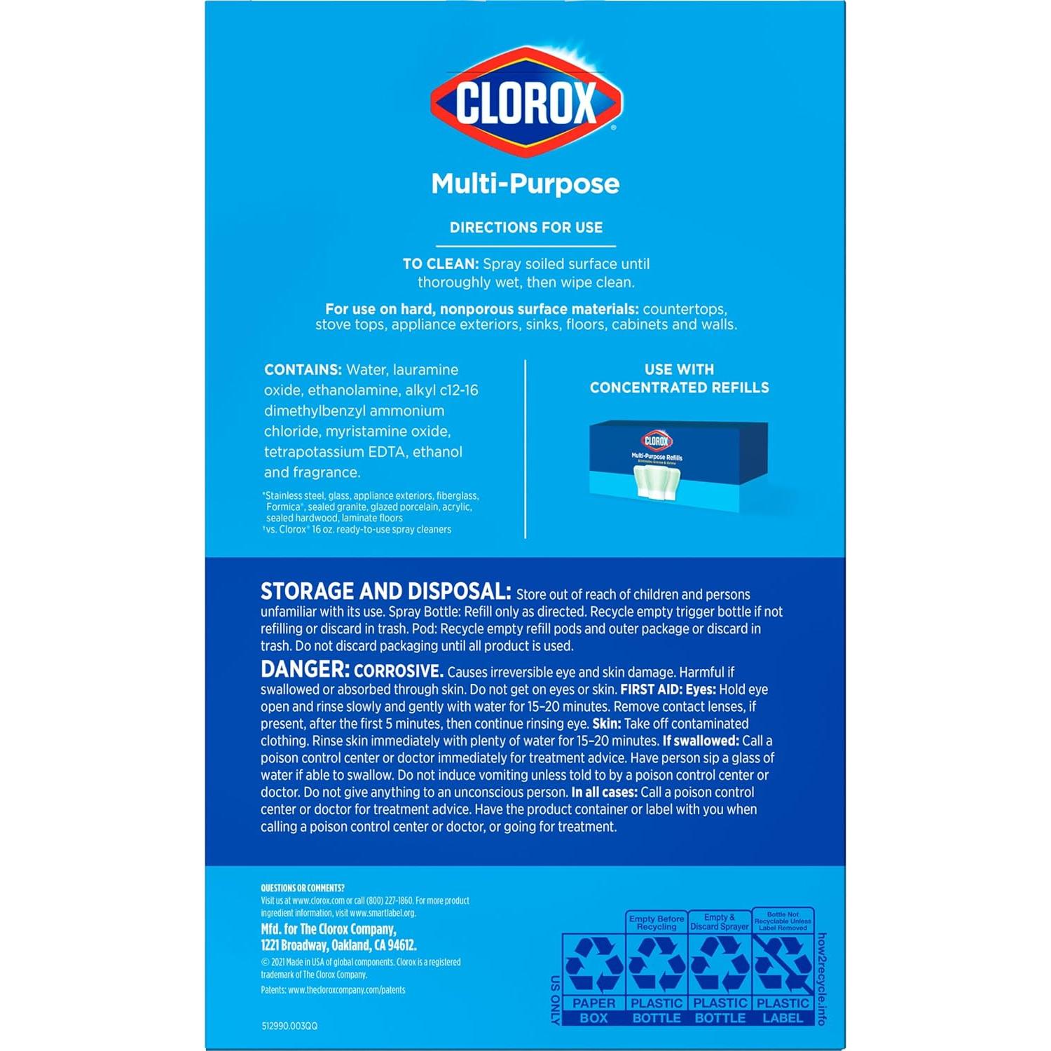 Kit de Inicio Limpiador Multiusos Clorox 20 fl oz Recargable