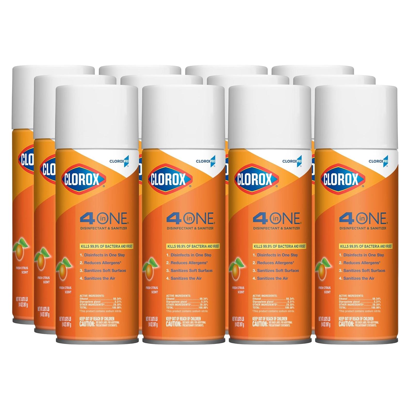 CloroxPro 4 en 1 Limpiador Desinfectante Spray 396g