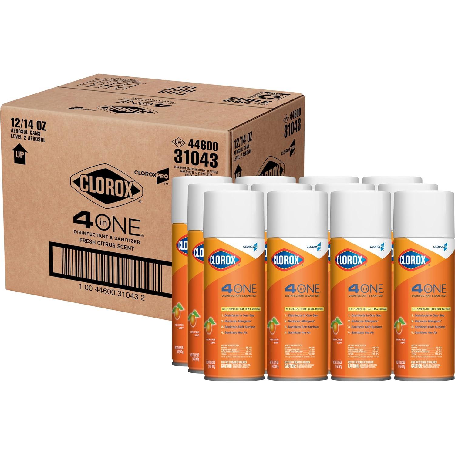 CloroxPro 4 en 1 Limpiador Desinfectante Spray 396g