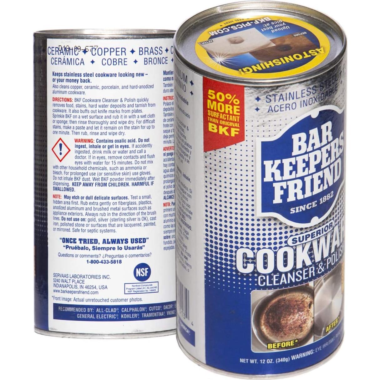 Limpiador y Pulidor Bar Keepers Friend 340g - Utensilios Acero Inoxidable