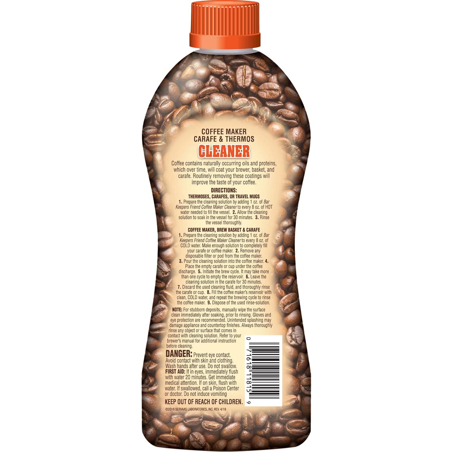 Limpiador de Cafeteras Bar Keepers Friend 355ml - Elimina Residuos