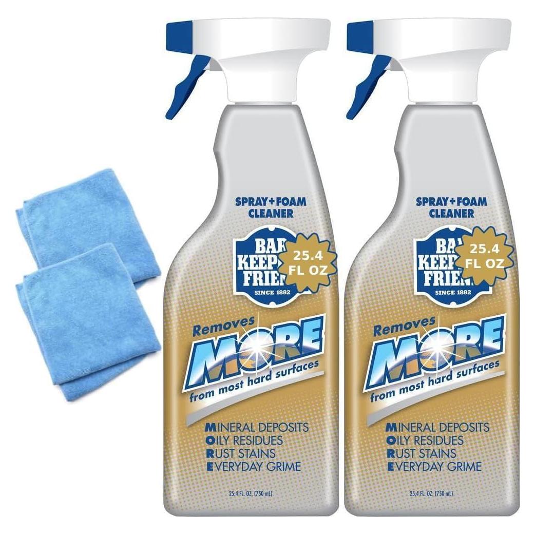 Limpiador en Spray y Espuma Bar-Keeper's-Friend 750ml + 2 Toallas Microfibra